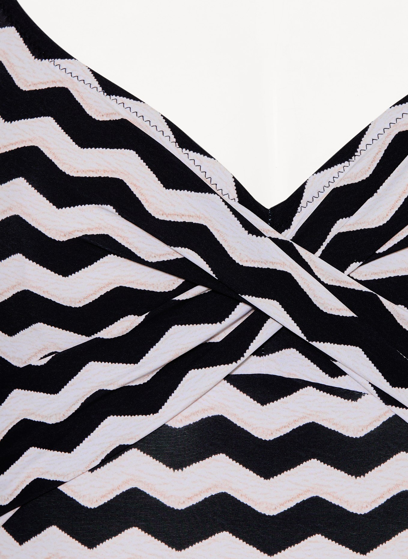 Lidea Underwire swimsuit SANDWAVE: BLACK / LIGHT BROWN / WHITE