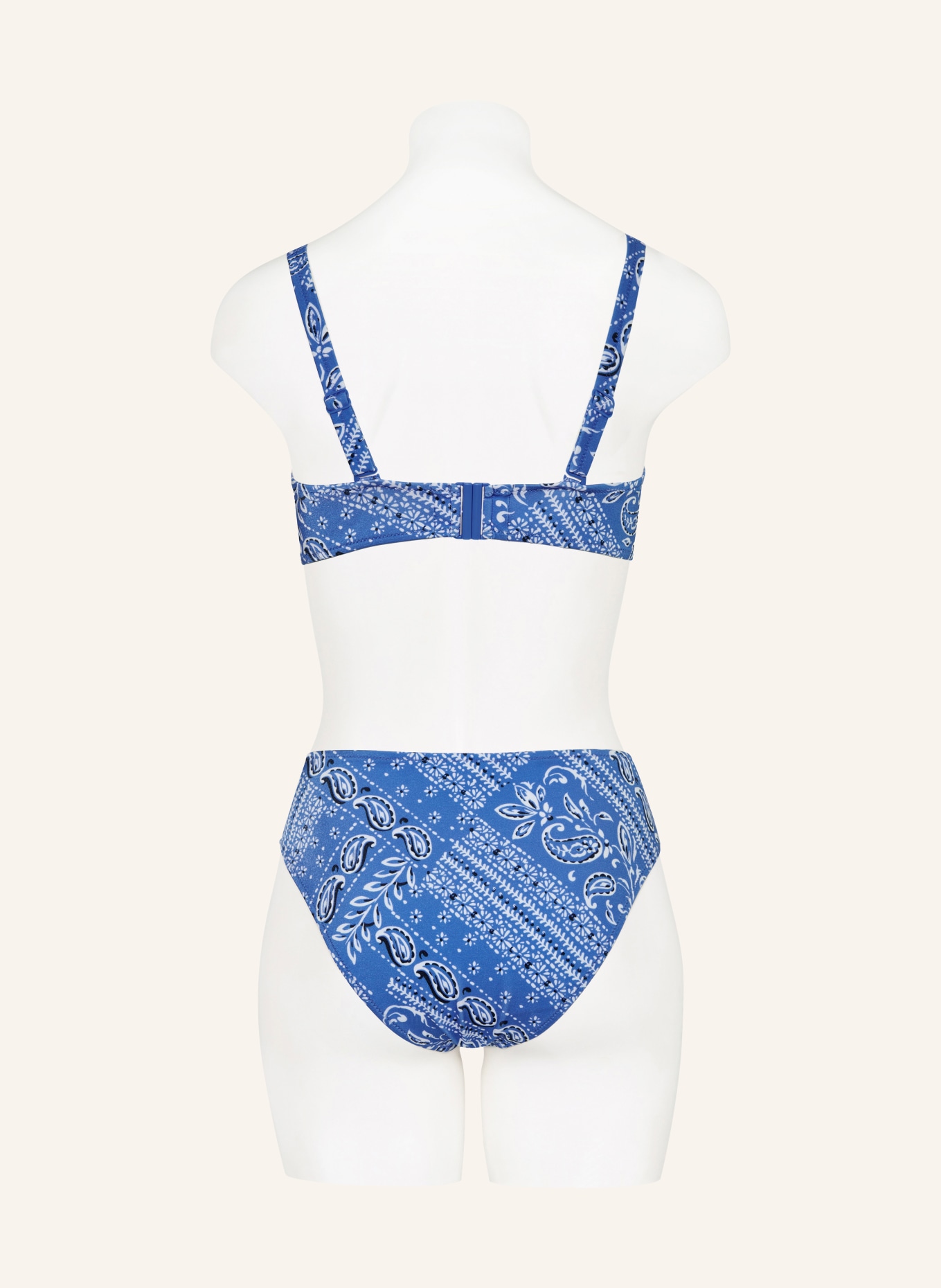 Lidea Underwire bikini top BANDANA: LIGHT BLUE / DARK BLUE / WHITE