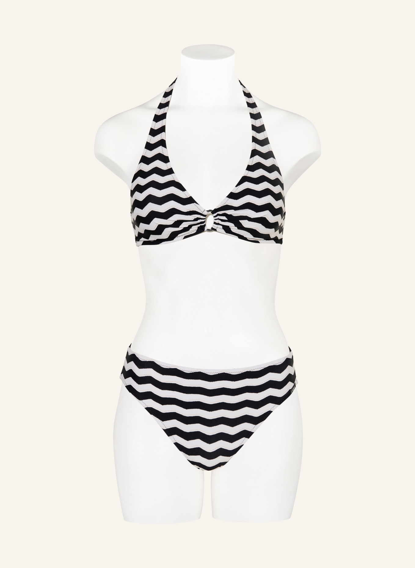 Lidea Neckholder-Bikini-Top SANDWAVE: SCHWARZ / HELLBRAUN / TAUPE