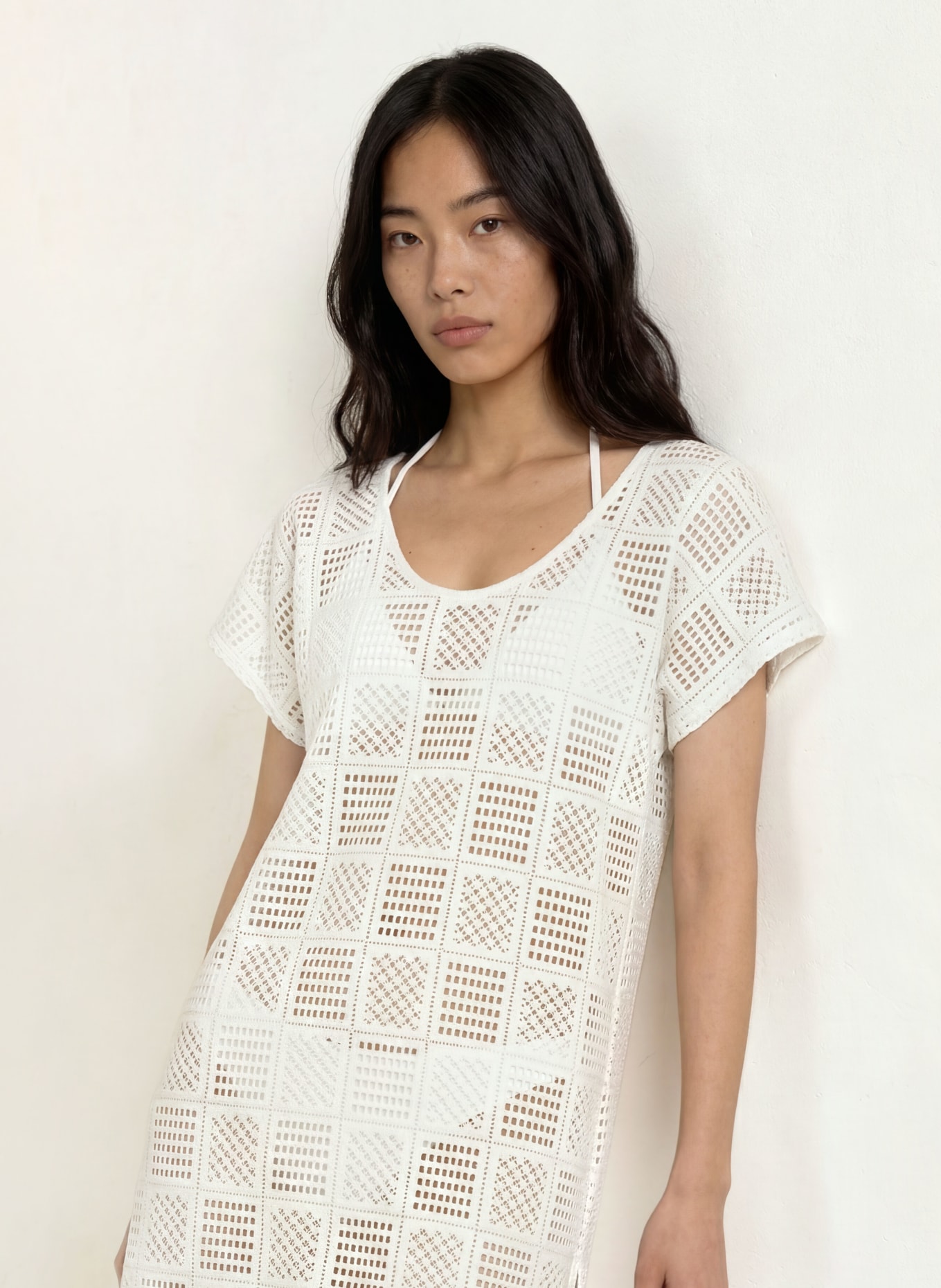 Lidea SANDWAVE Beach dress: WHITE
