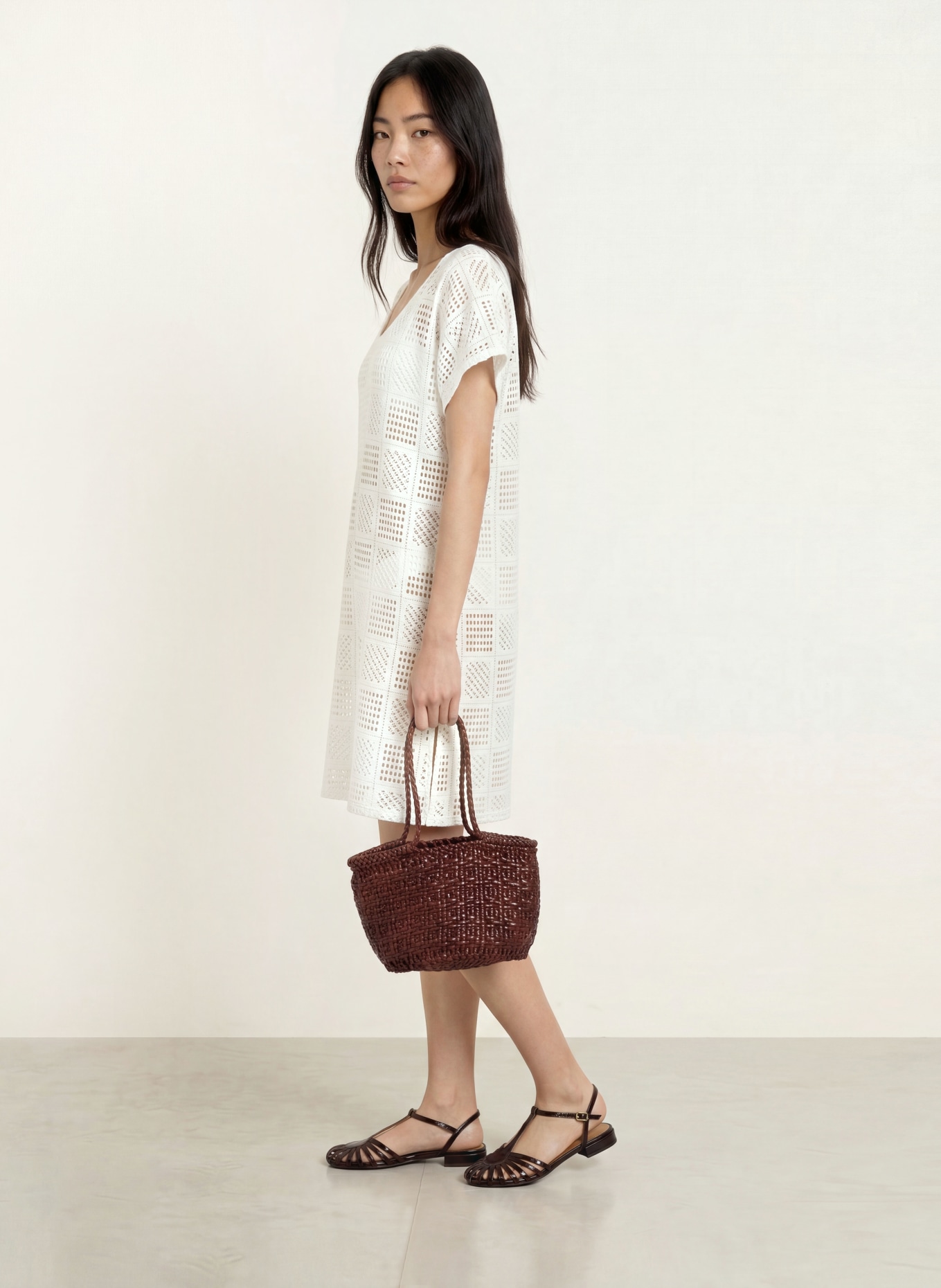 Lidea SANDWAVE Beach dress: WHITE