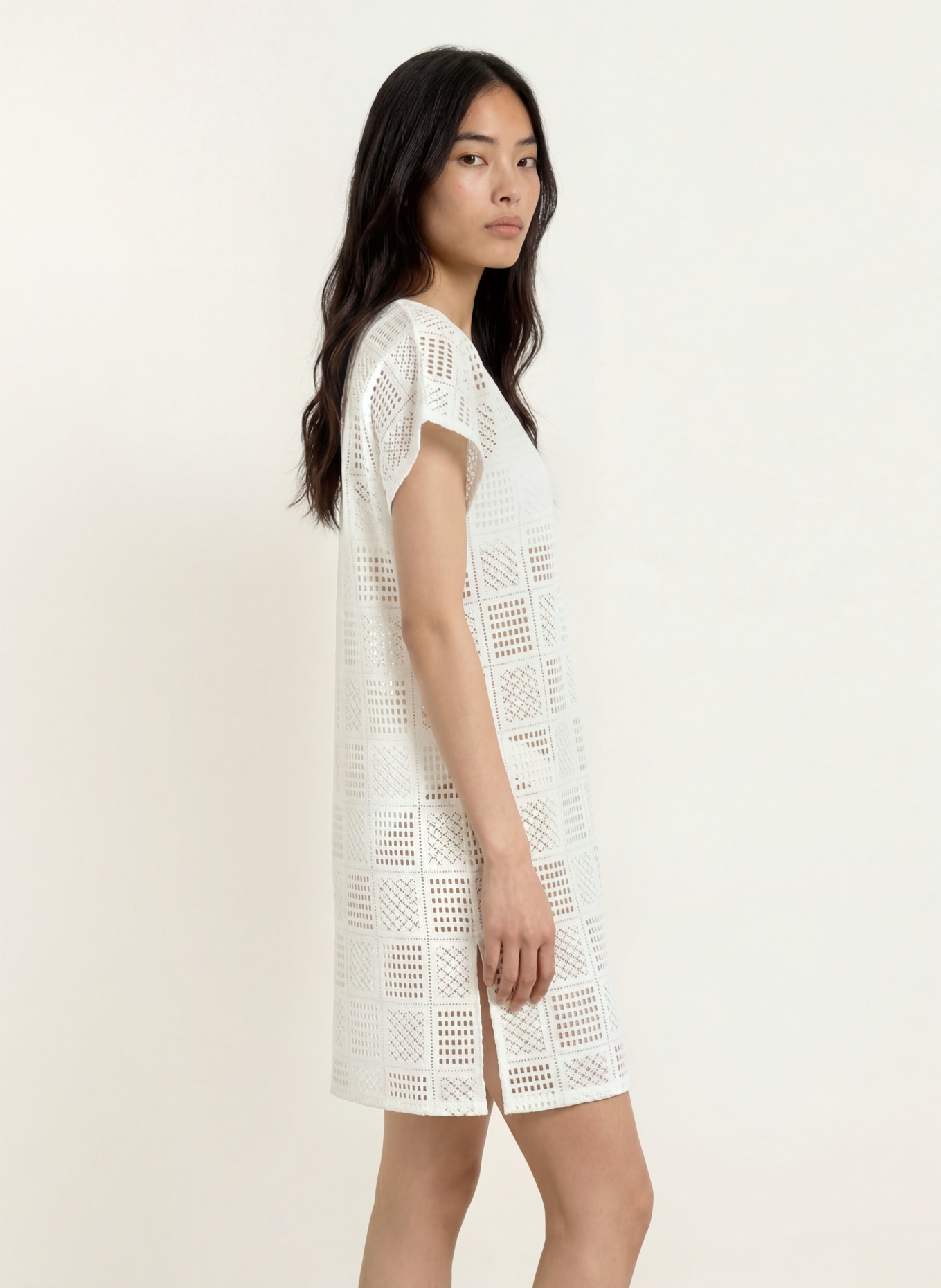 Lidea SANDWAVE Beach dress: WHITE