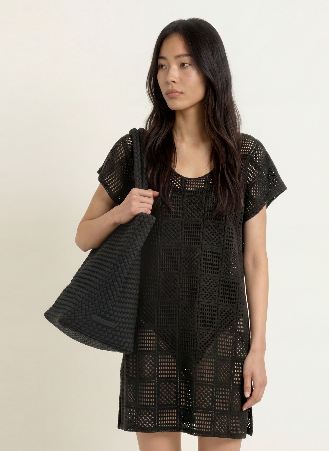 Lidea SANDWAVE Beach dress: BLACK