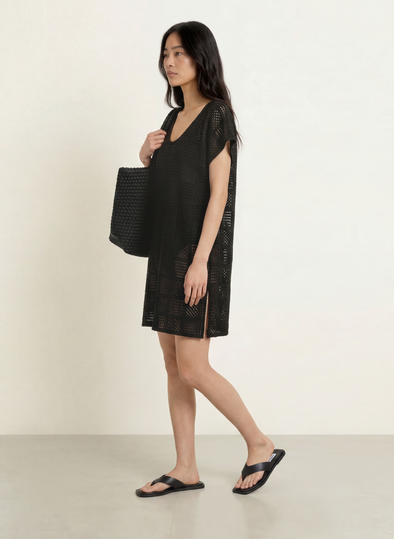 Lidea SANDWAVE Beach dress: BLACK
