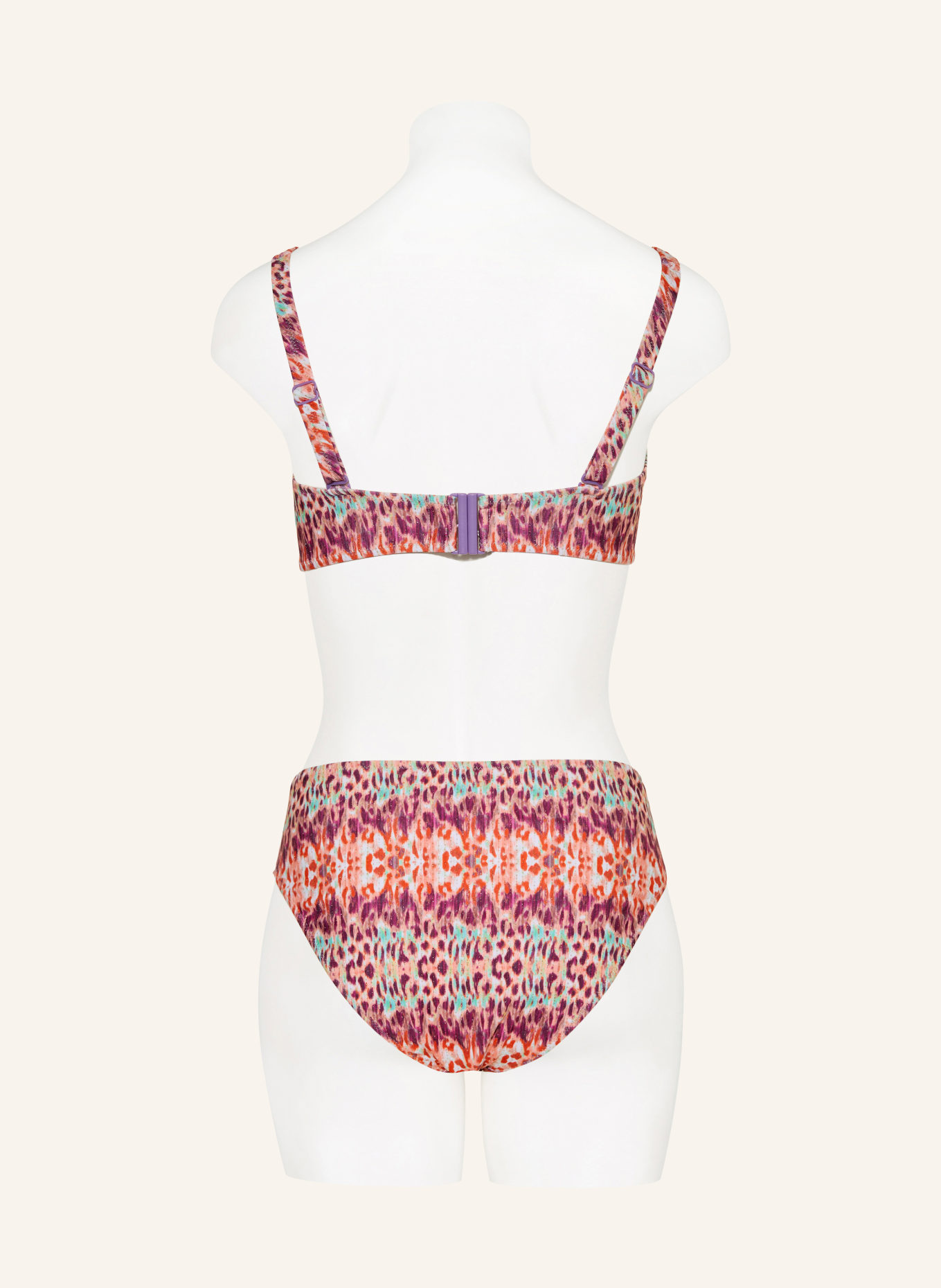 Lidea Bas de bikini basique BATIKBLAZE: ORANGE / LILAS FONCÉ / TURQUOISE
