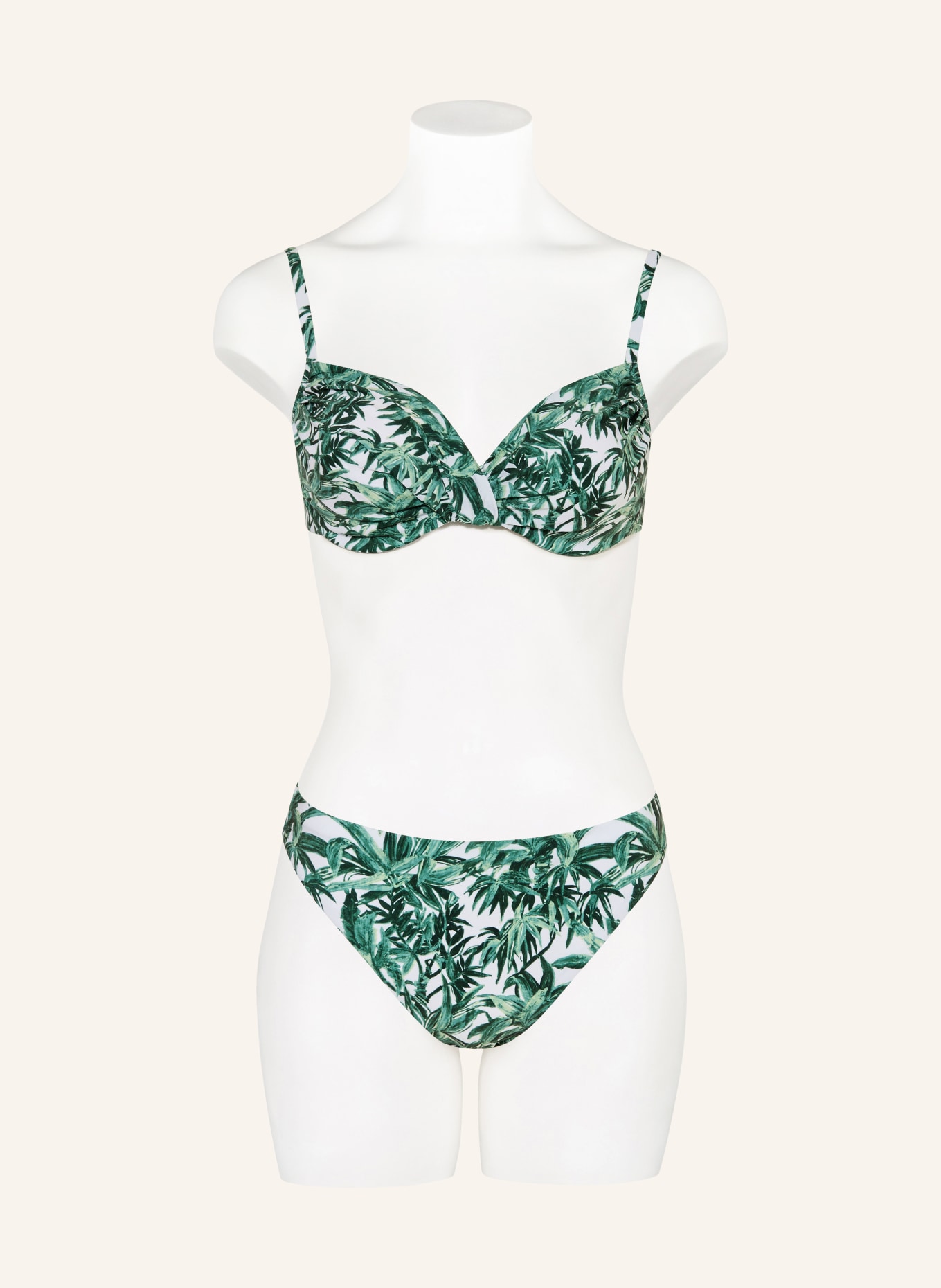 MARYAN MEHLHORN Underwire bikini top PALMETTE: GREEN / DARK GREEN / WHITE