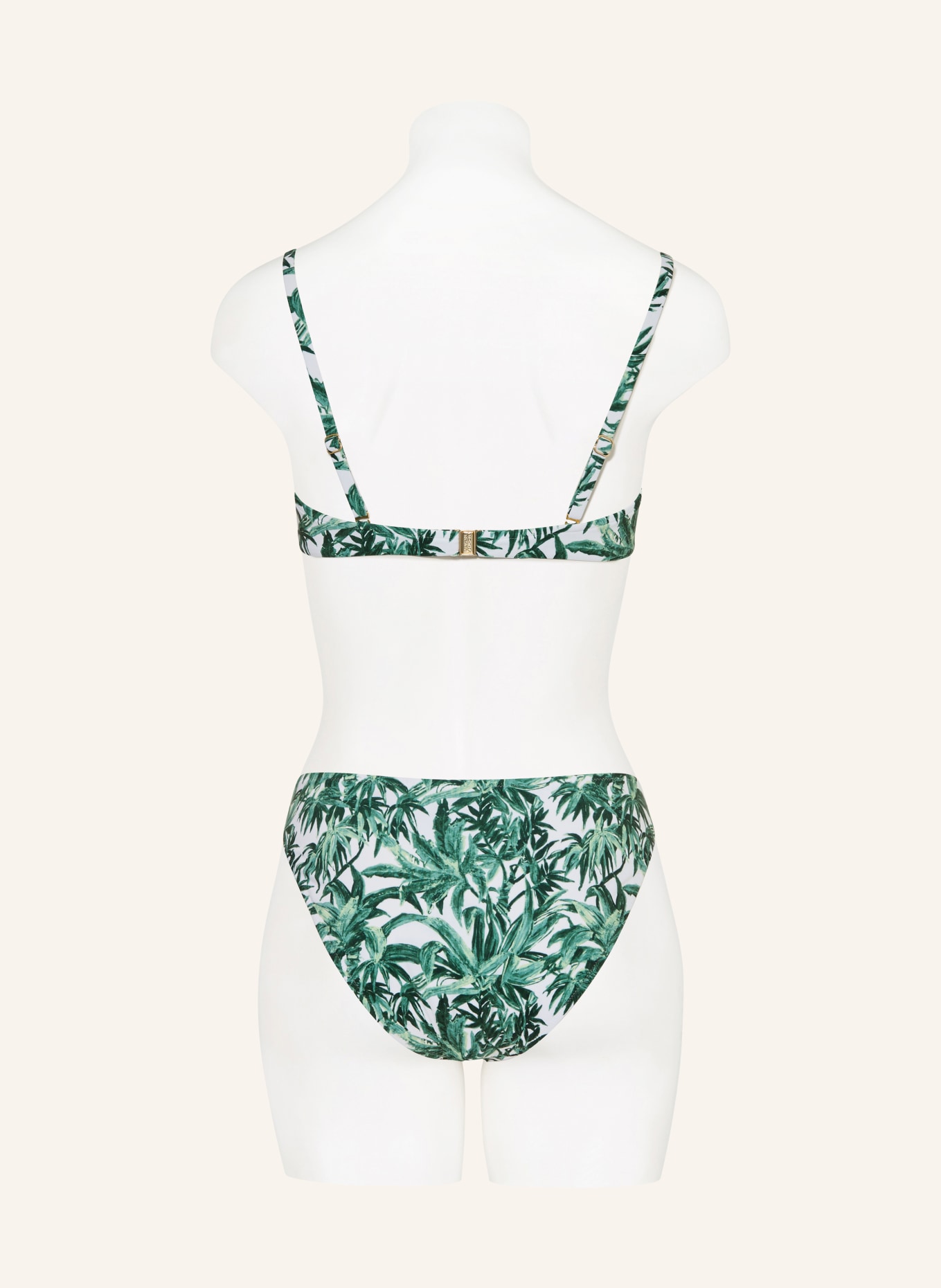 MARYAN MEHLHORN Underwire bikini top PALMETTE: GREEN / DARK GREEN / WHITE
