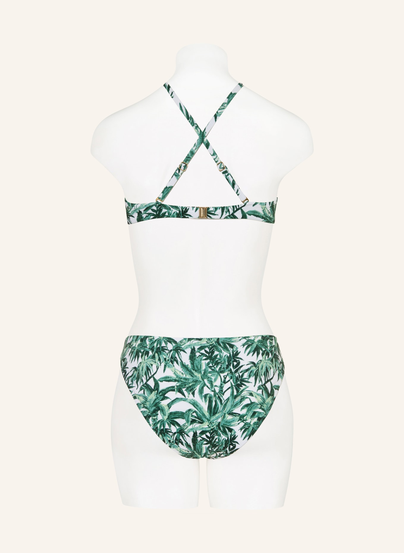MARYAN MEHLHORN Underwire bikini top PALMETTE: GREEN / DARK GREEN / WHITE