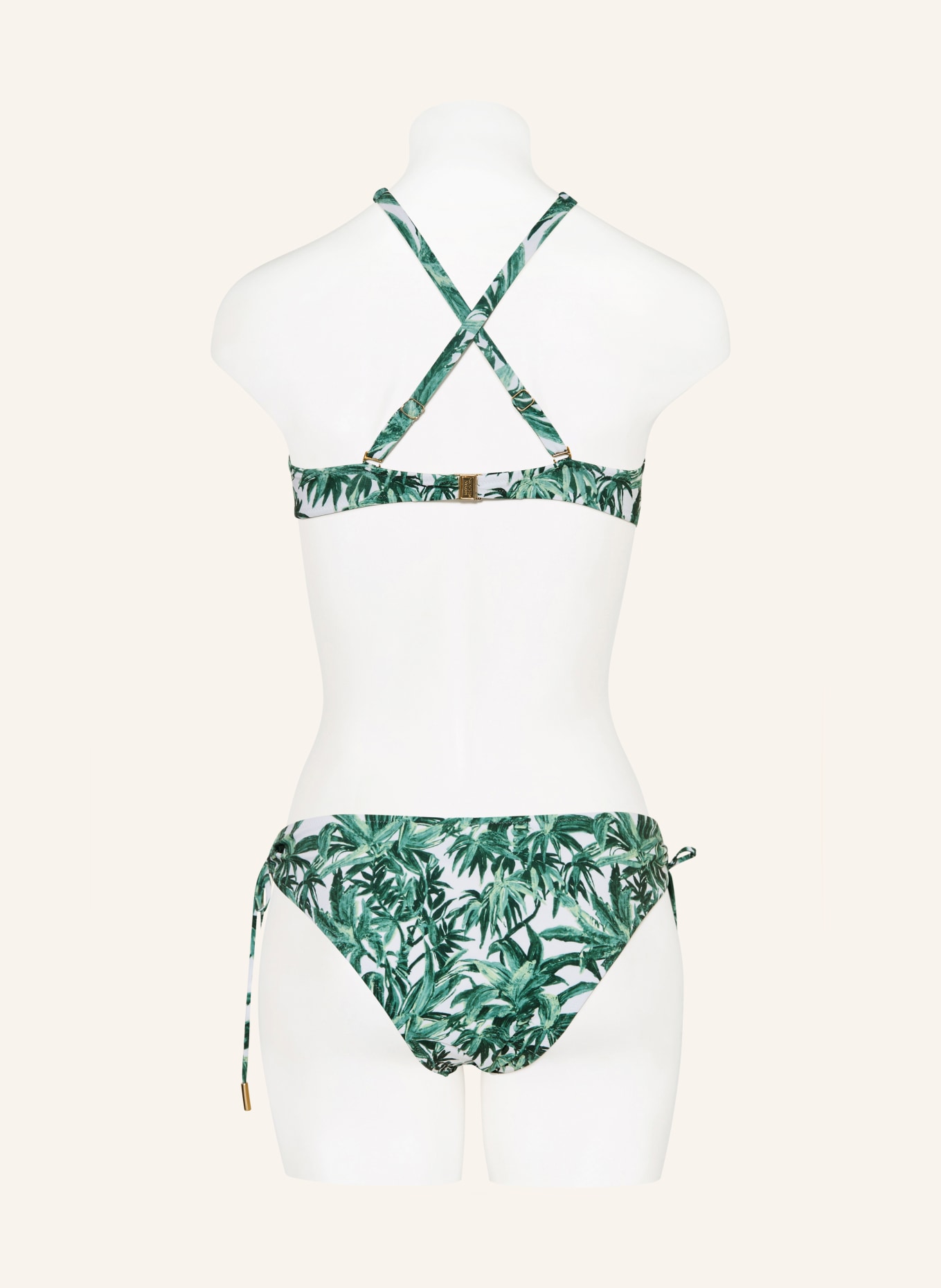 MARYAN MEHLHORN Haut de bikini à armatures PALMETTE: VERT / GROEN / BLANC
