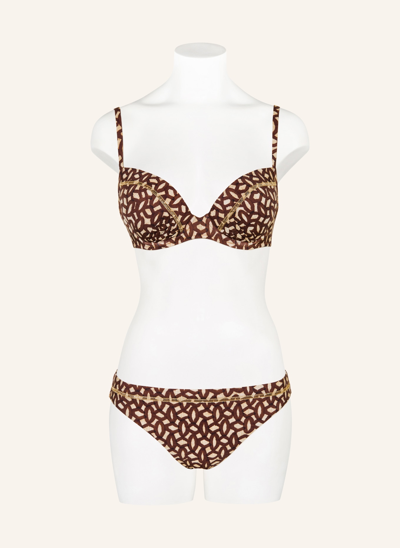 MARYAN MEHLHORN Basic-Bikini-Hose TERRAE: HELLBRAUN / BRAUN