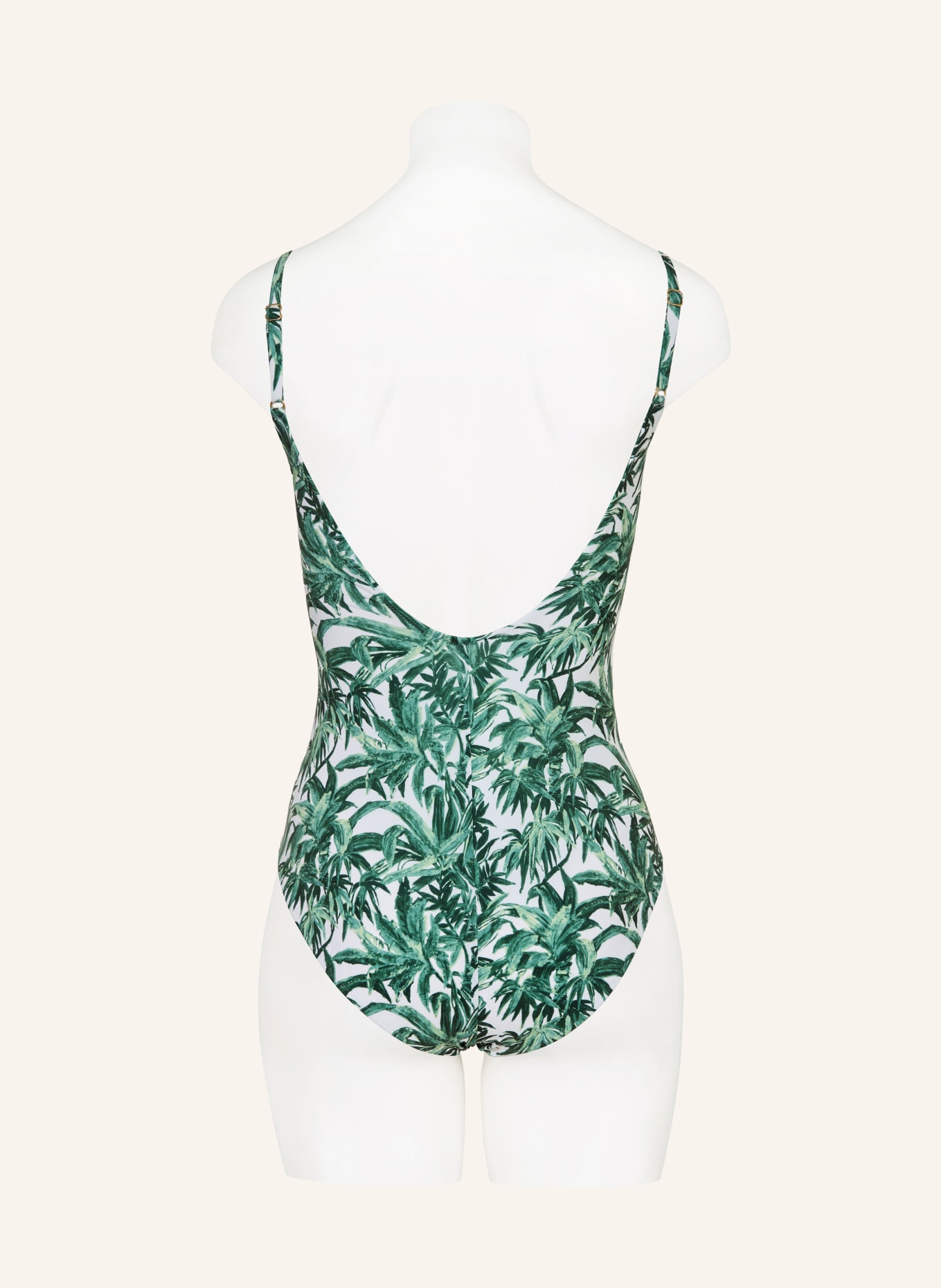 MARYAN MEHLHORN Bügel-Badeanzug PALMETTE: GRÜN / DUNKELGRÜN / WEISS