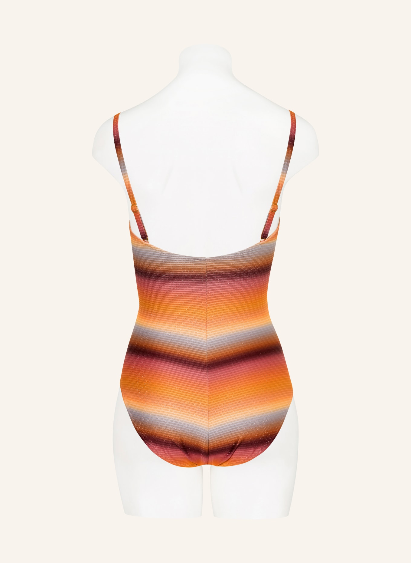 MARYAN MEHLHORN Badeanzug SUNDRENCHED mit Glitzergarn: ORANGE / HELLROT / DUNKELROT