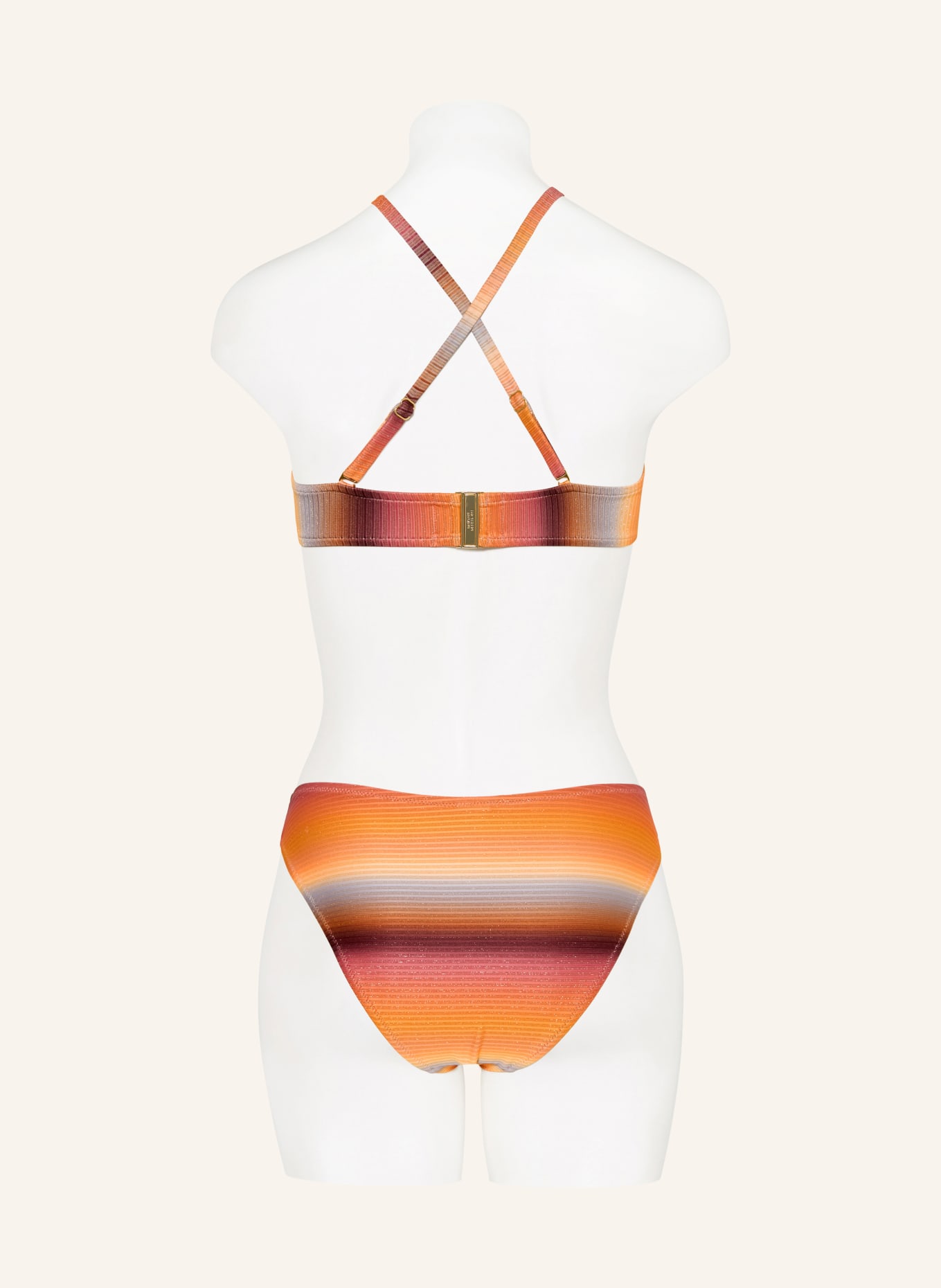 MARYAN MEHLHORN Badeanzug SUNDRENCHED mit Glitzergarn: ORANGE / HELLROT / DUNKELROT
