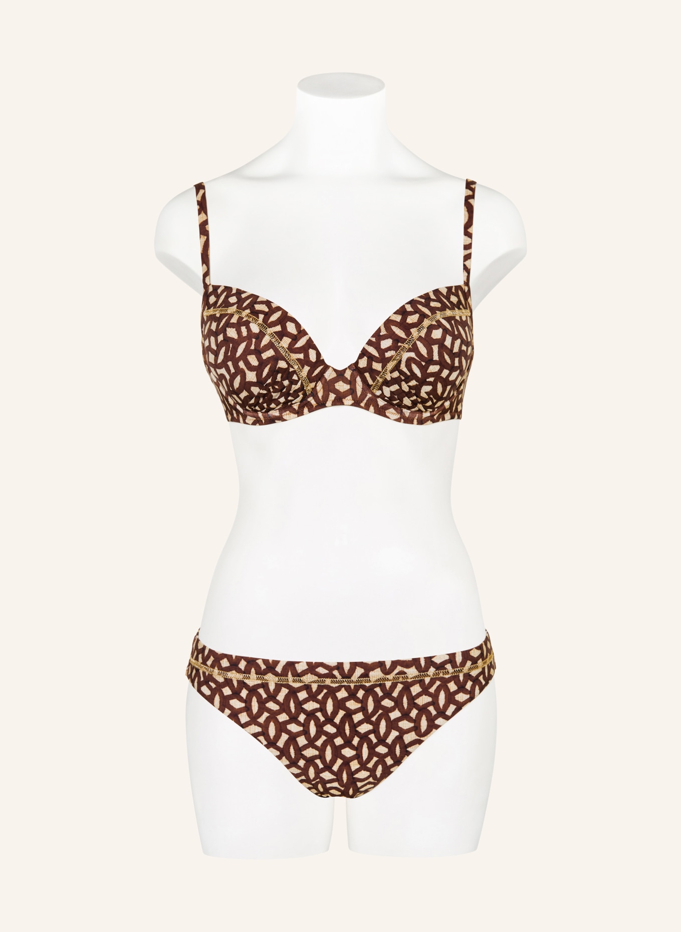 MARYAN MEHLHORN Bügel-Bikini-Top TERRAE: BRAUN / HELLBRAUN