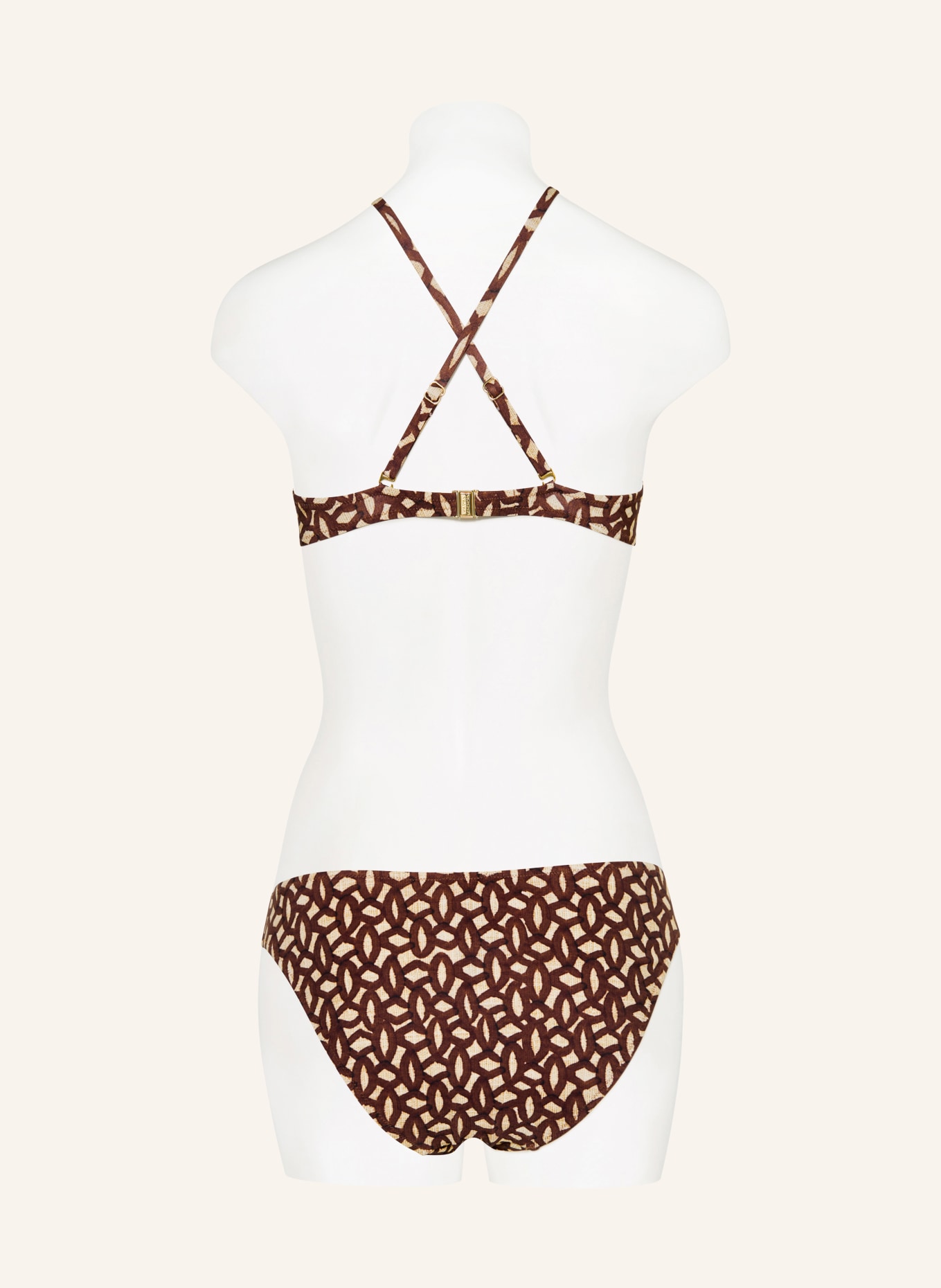 MARYAN MEHLHORN Bügel-Bikini-Top TERRAE: BRAUN / HELLBRAUN