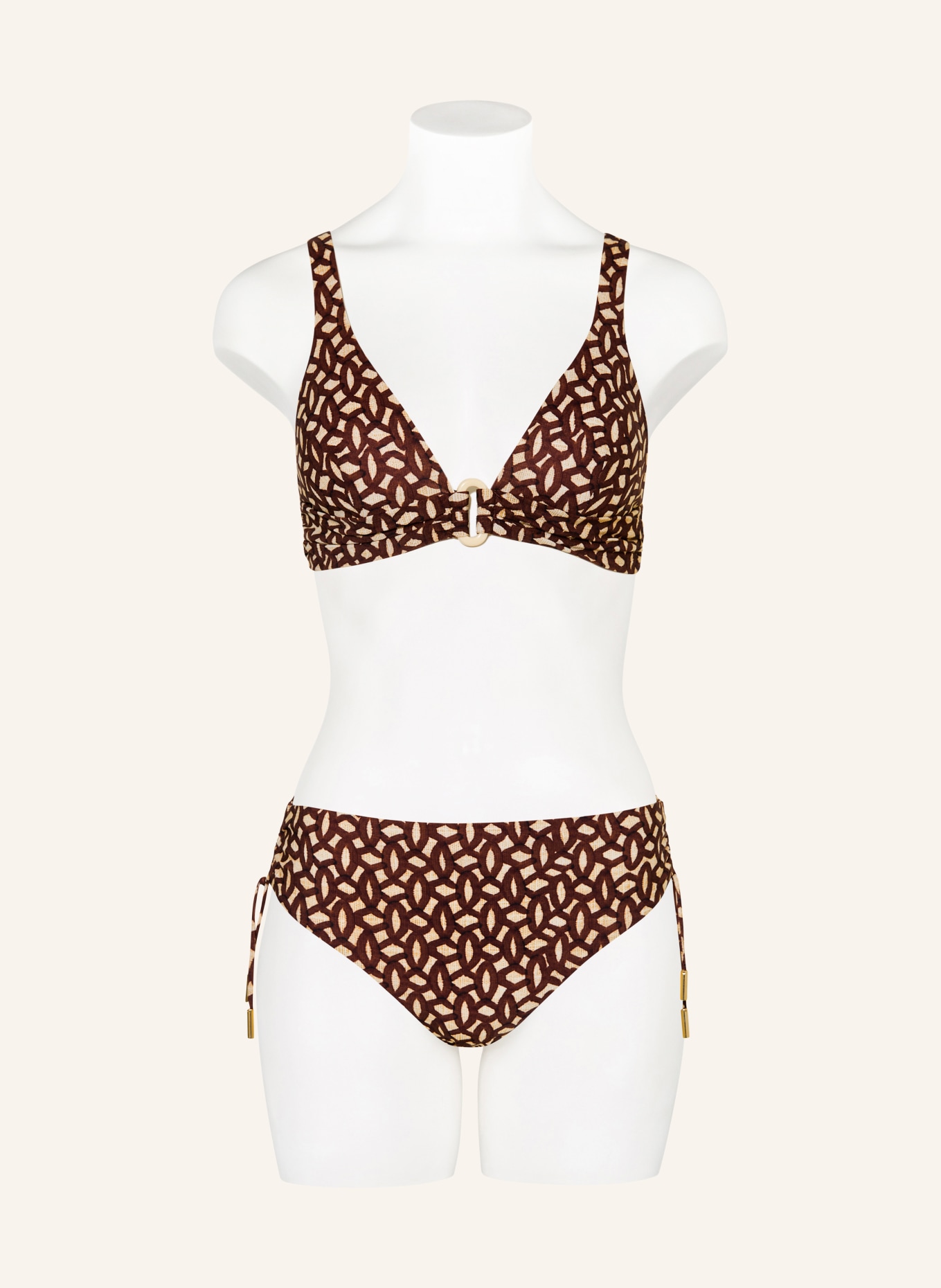 MARYAN MEHLHORN Basic-Bikini-Hose TERRAE: BRAUN / HELLBRAUN