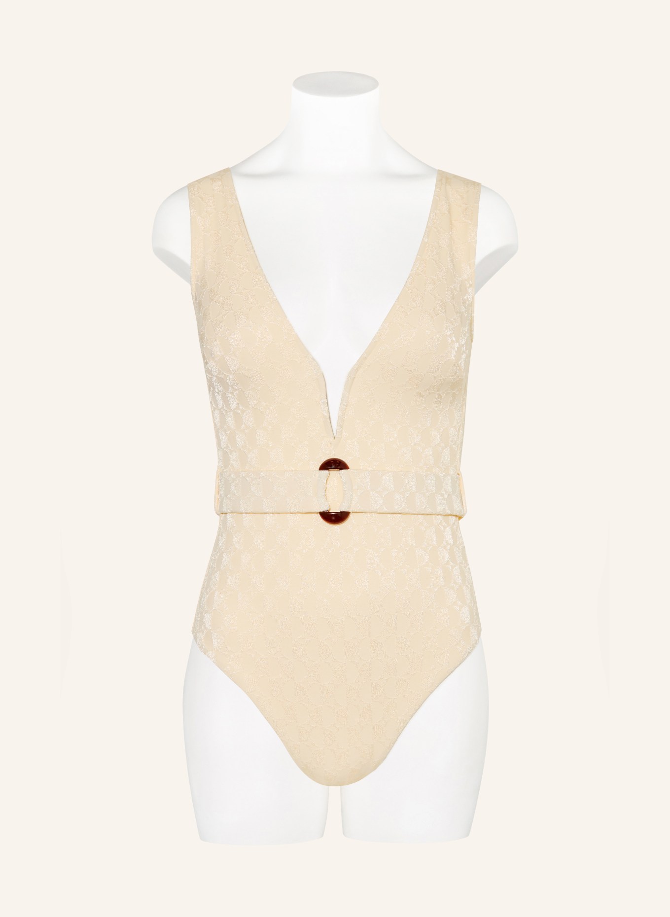 MARYAN MEHLHORN Badeanzug SERENITY: ECRU / BRAUN