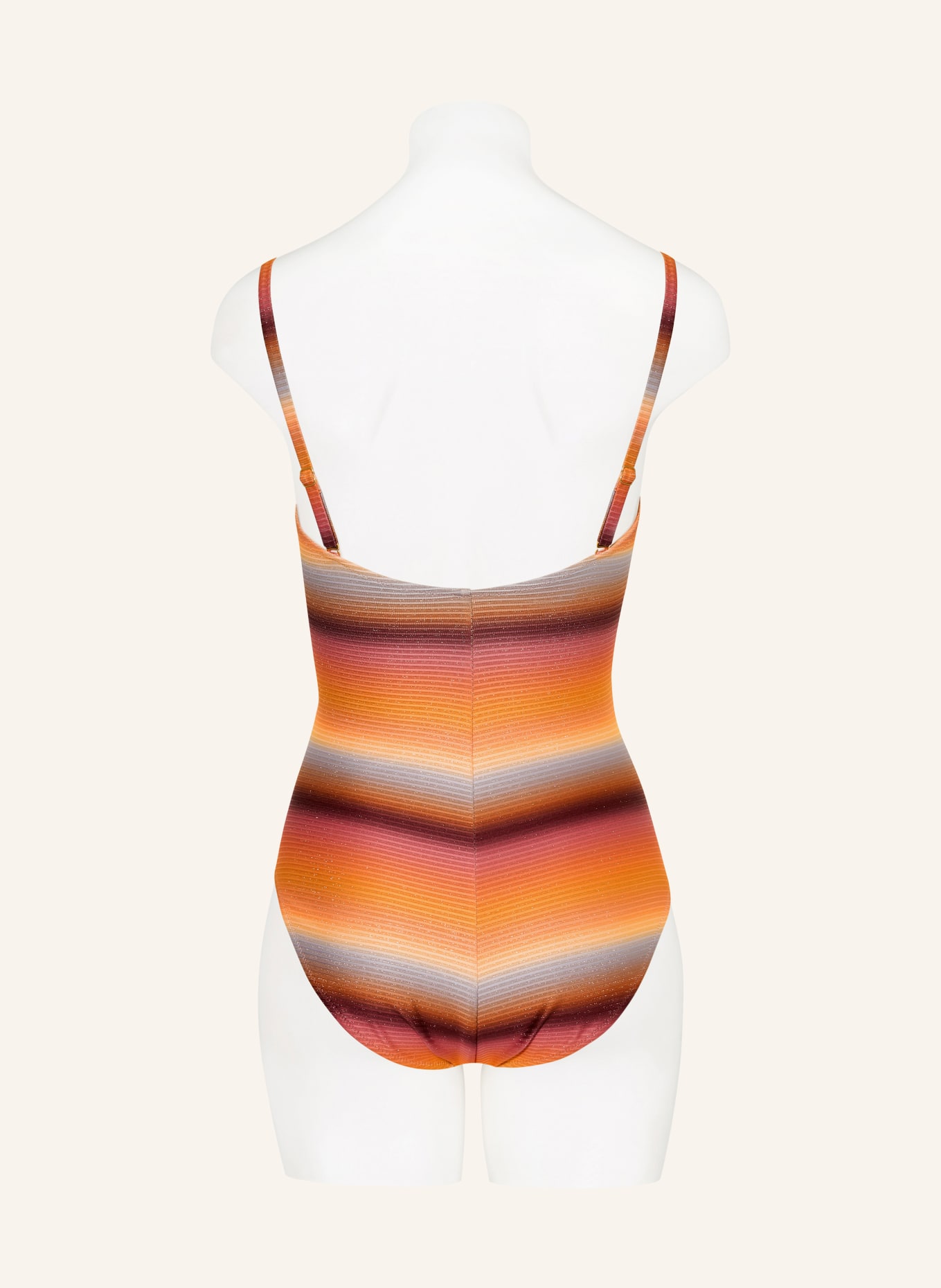 MARYAN MEHLHORN Bügel-Badeanzug SUNDRENCHED mit Glitzergarn: ORANGE / HELLROT / DUNKELROT