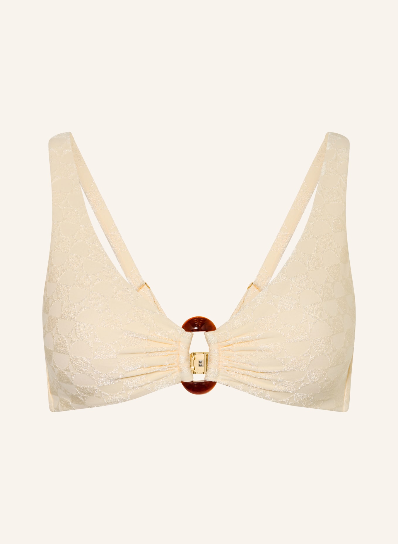 MARYAN MEHLHORN Bralette-Bikini-Top SERENITY: ECRU / BRAUN