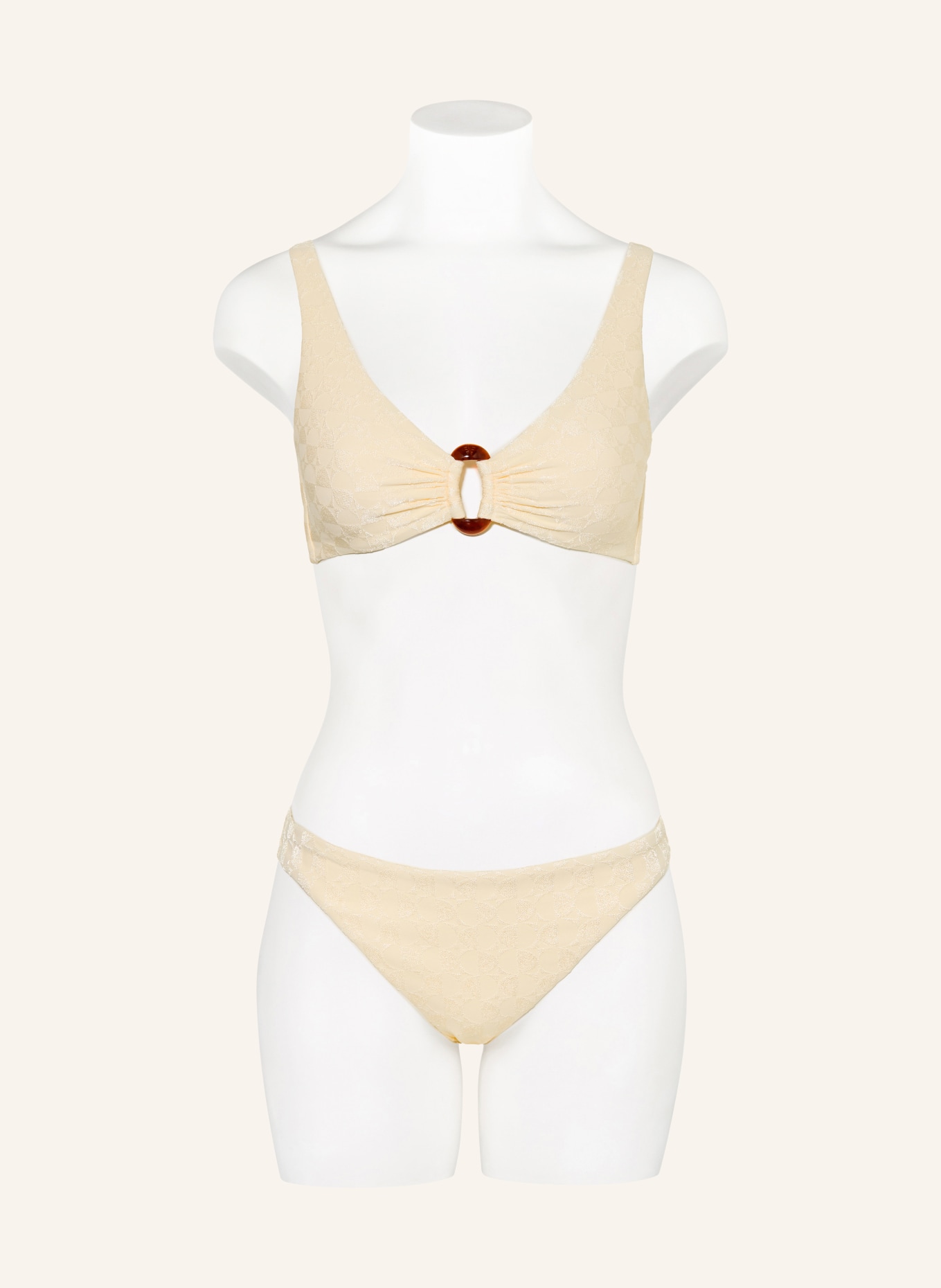 MARYAN MEHLHORN Bralette-Bikini-Top SERENITY: ECRU / BRAUN