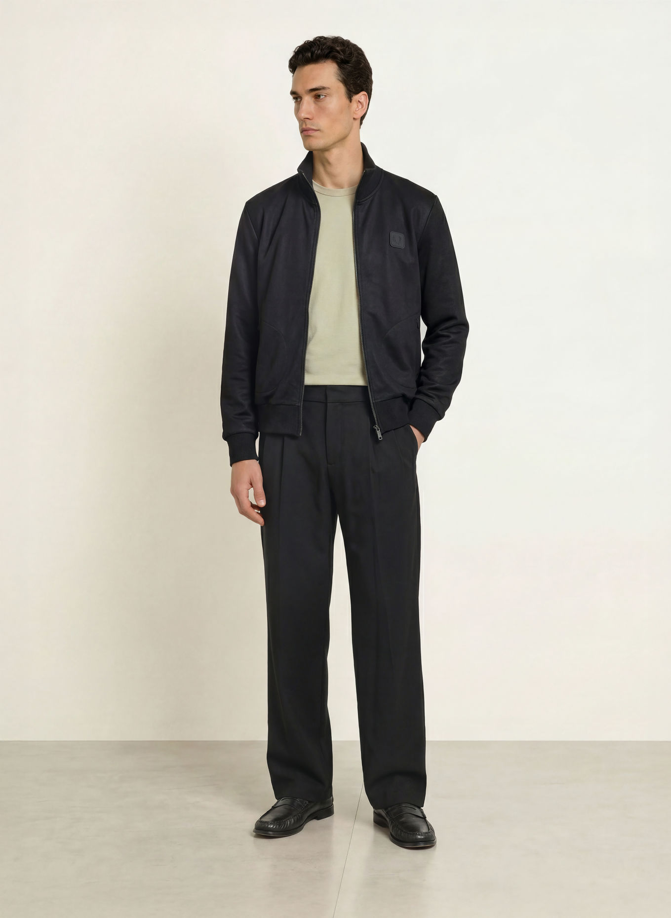 FRED PERRY Sweatjacke: SCHWARZ