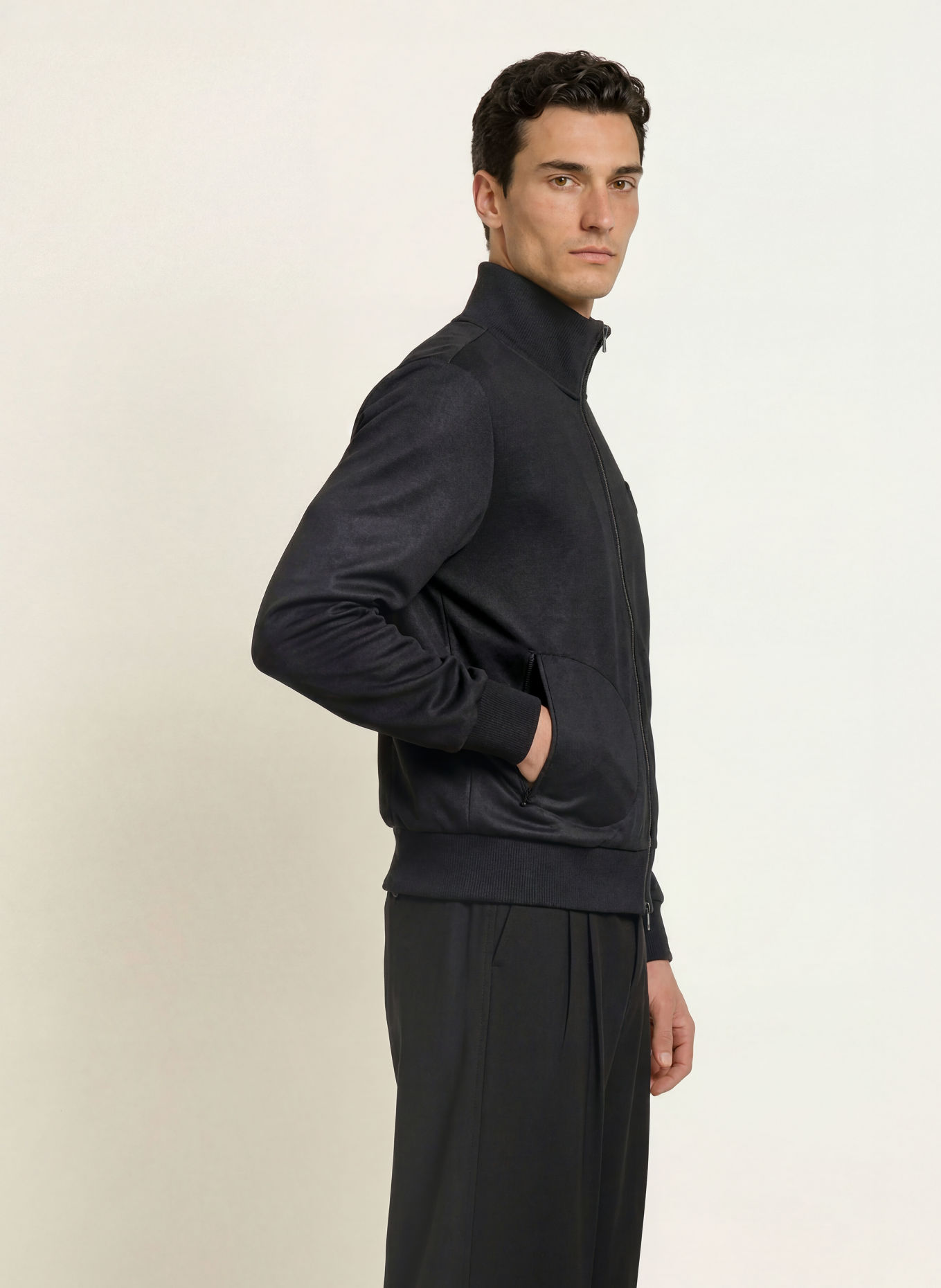 FRED PERRY Sweatjacke: SCHWARZ