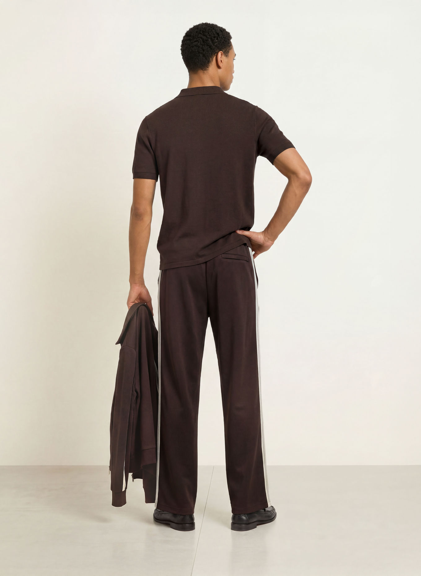 FRED PERRY Piqué polo shirt: DARK BROWN