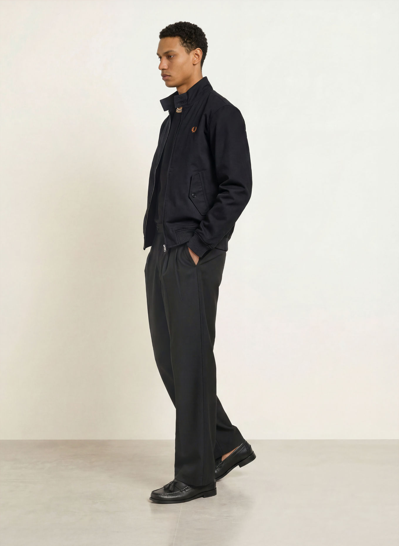 FRED PERRY Blouson: SCHWARZ