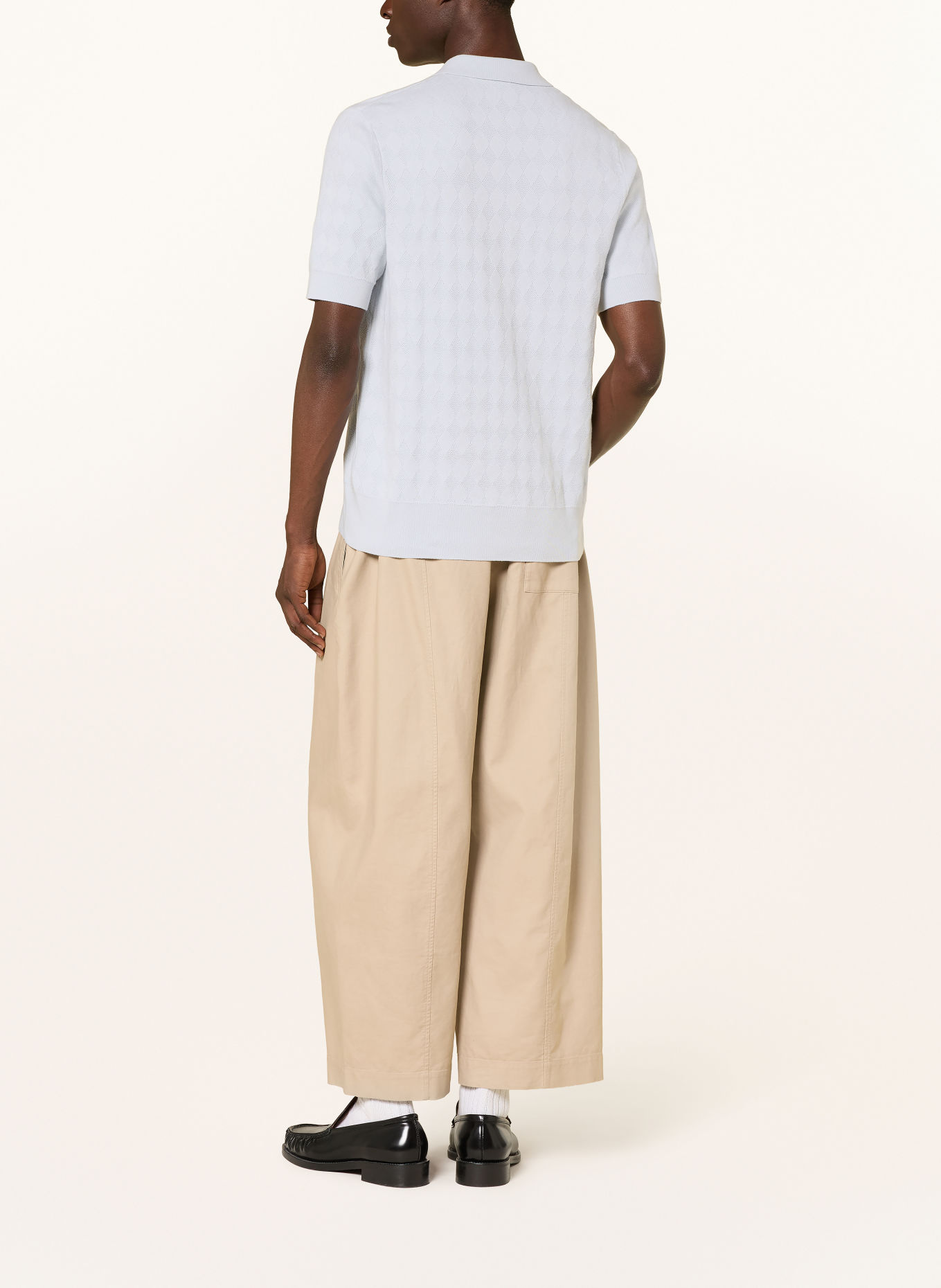 FRED PERRY Strick-Poloshirt: HELLBLAU