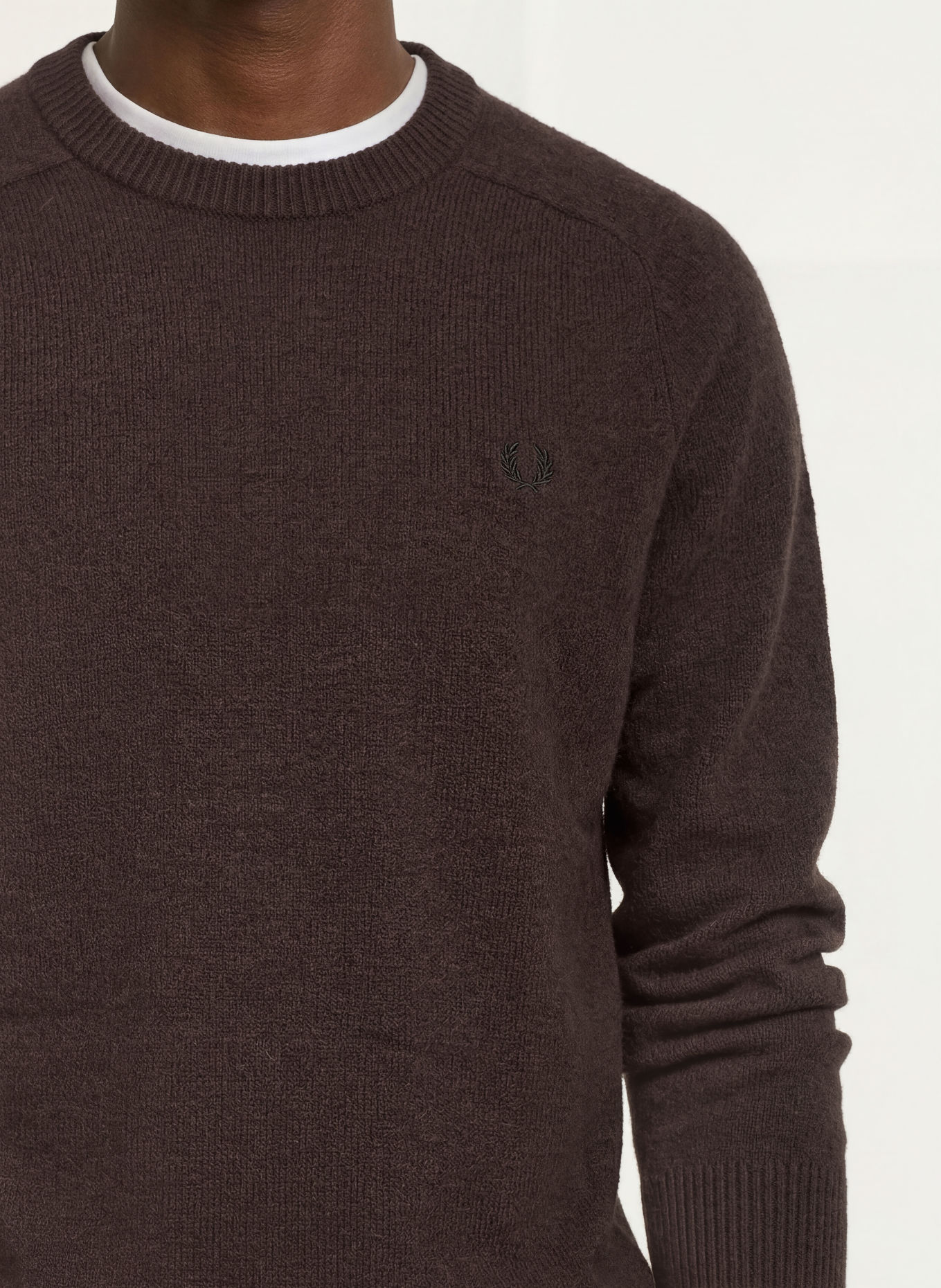 FRED PERRY Pullover: DUNKELBRAUN