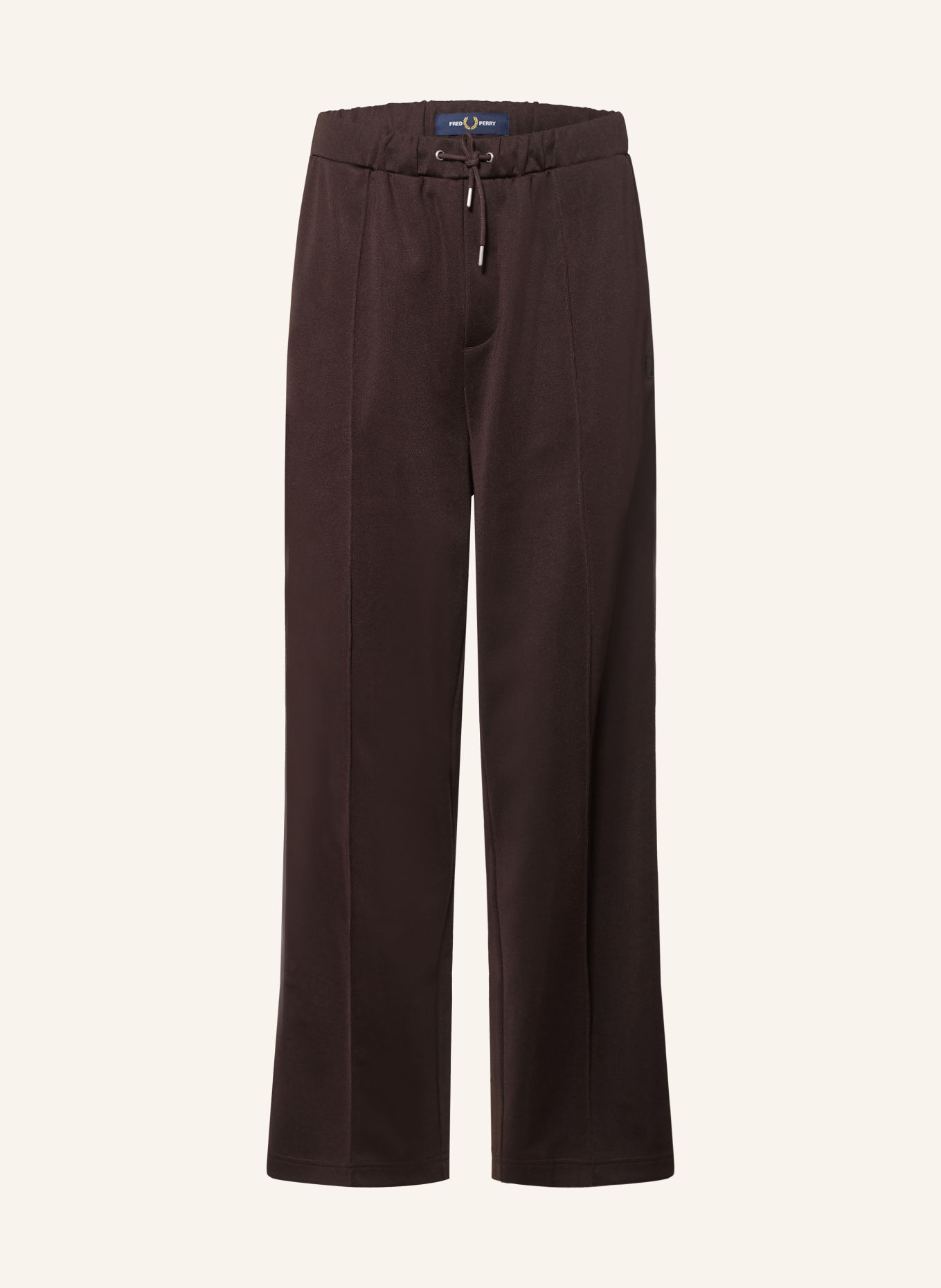 FRED PERRY Track Pants mit Galonstreifen: DUNKELBRAUN / CREME