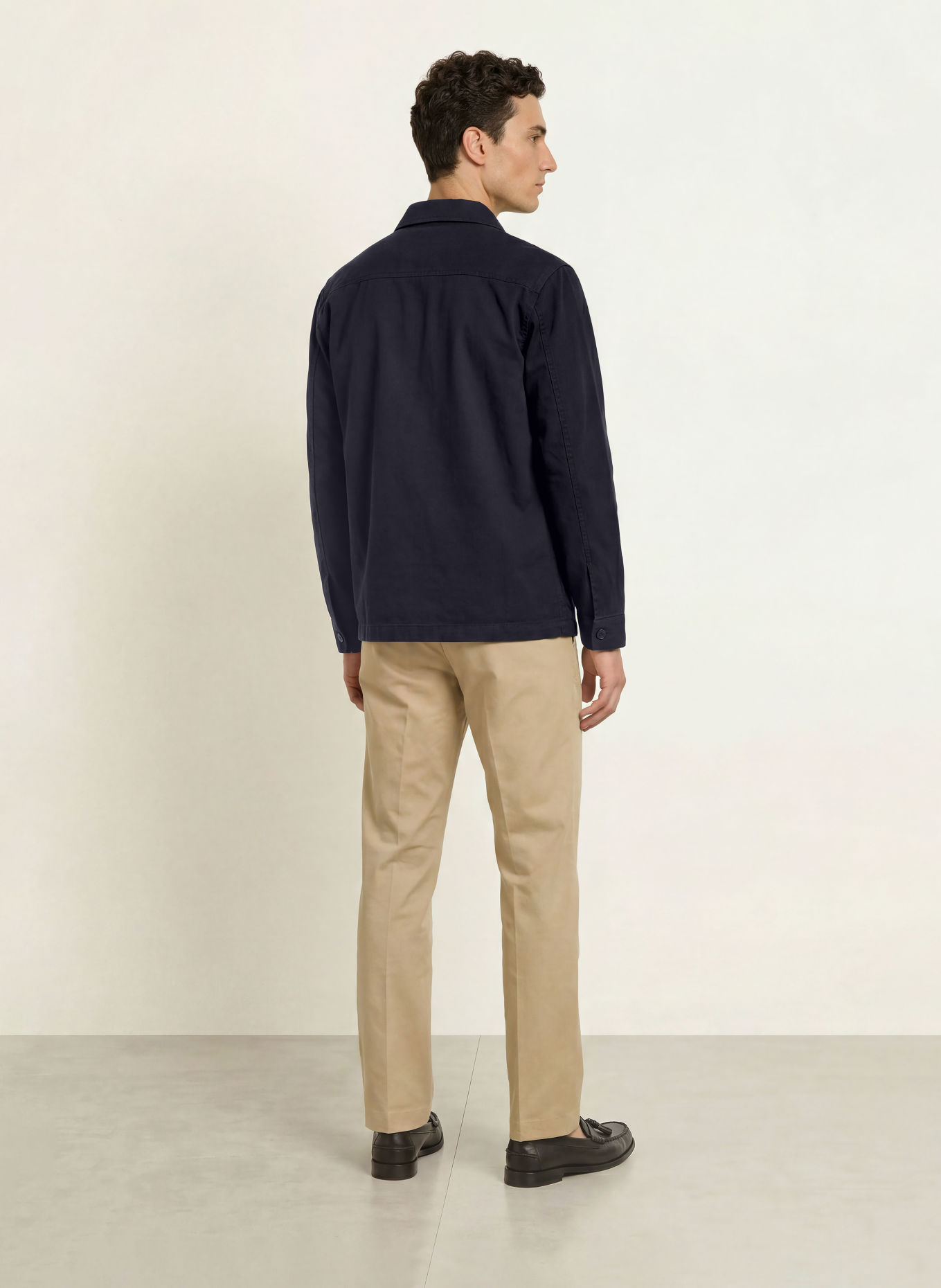 FRED PERRY Cord-Overshirt: DUNKELBLAU