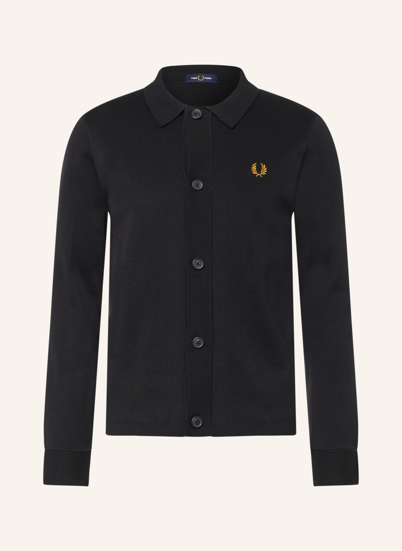 FRED PERRY Strickjacke: SCHWARZ
