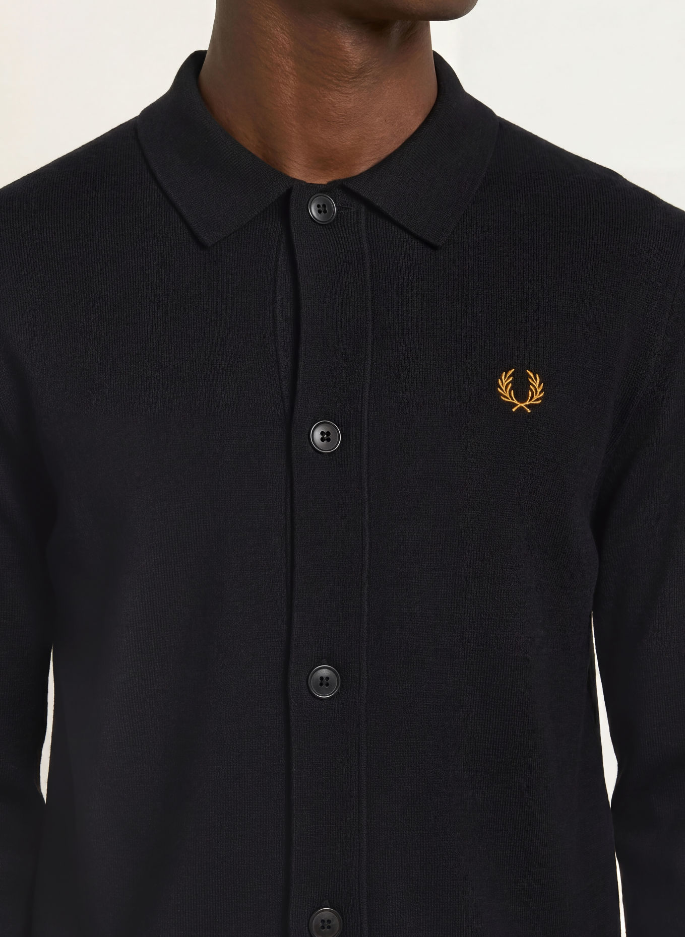 FRED PERRY Strickjacke: SCHWARZ