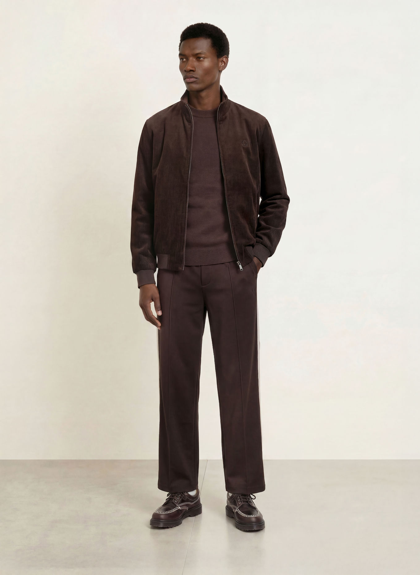 FRED PERRY Cordblouson: DUNKELBRAUN