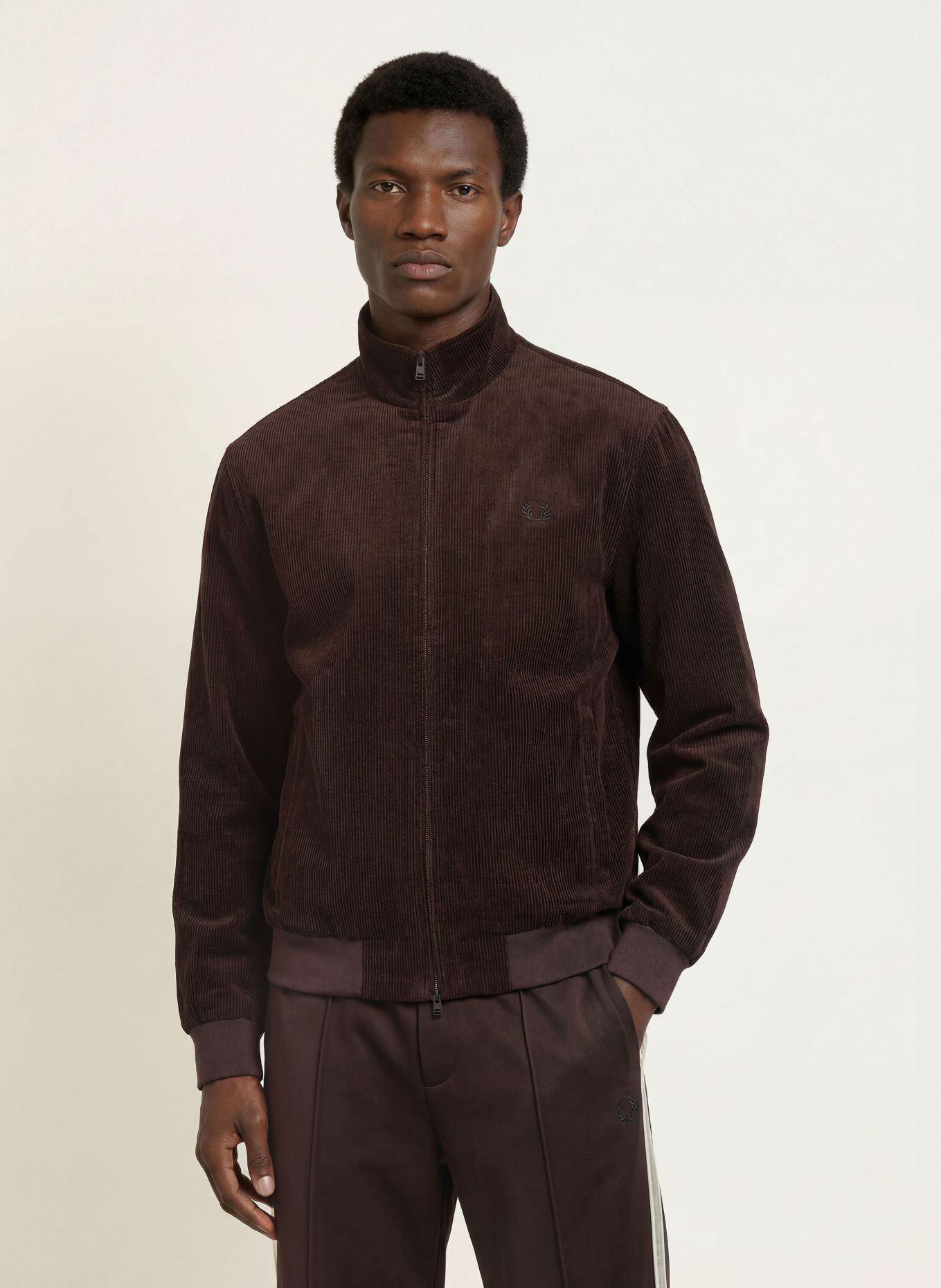 FRED PERRY Cordblouson: DUNKELBRAUN