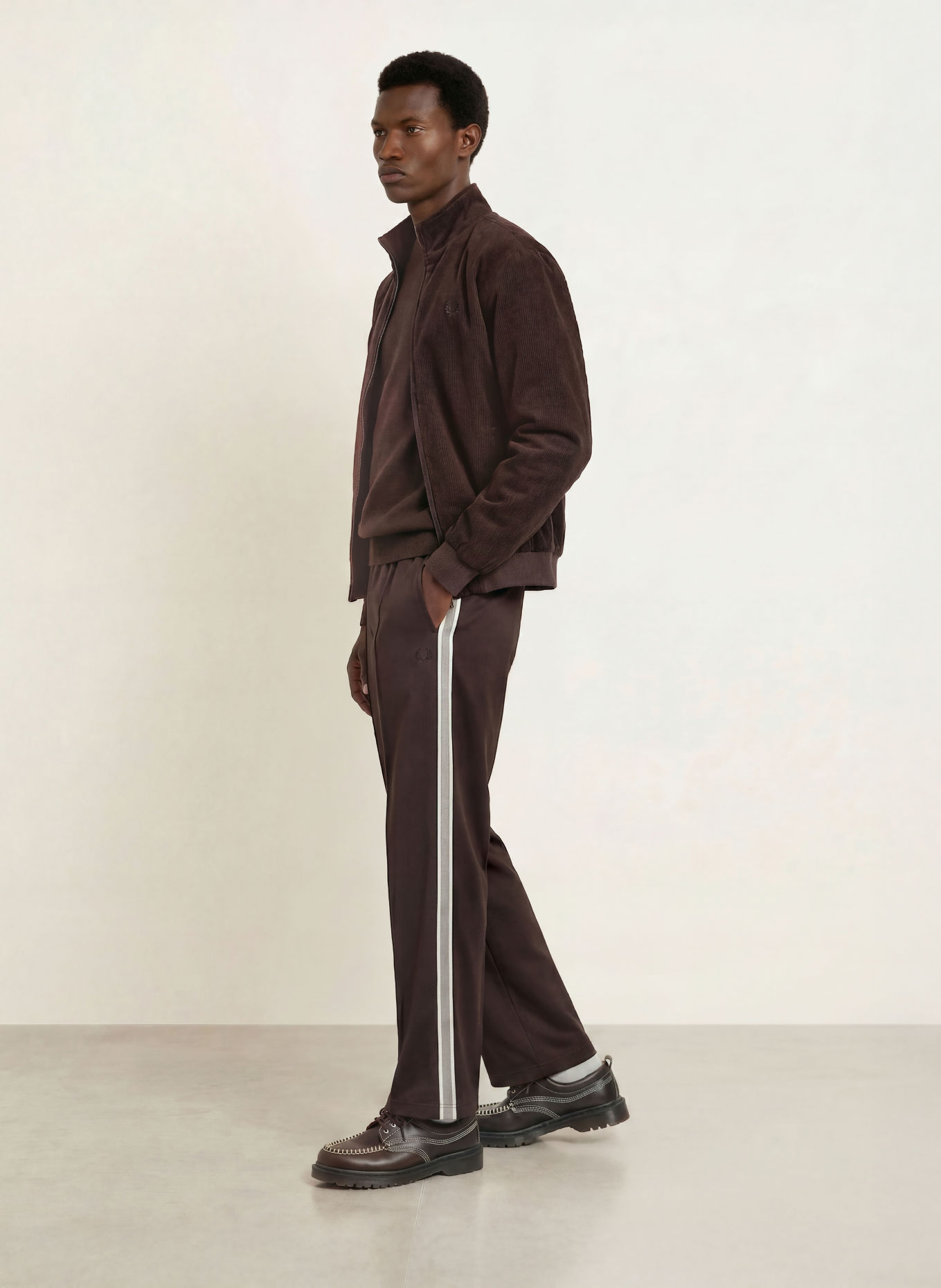 FRED PERRY Cordblouson: DUNKELBRAUN