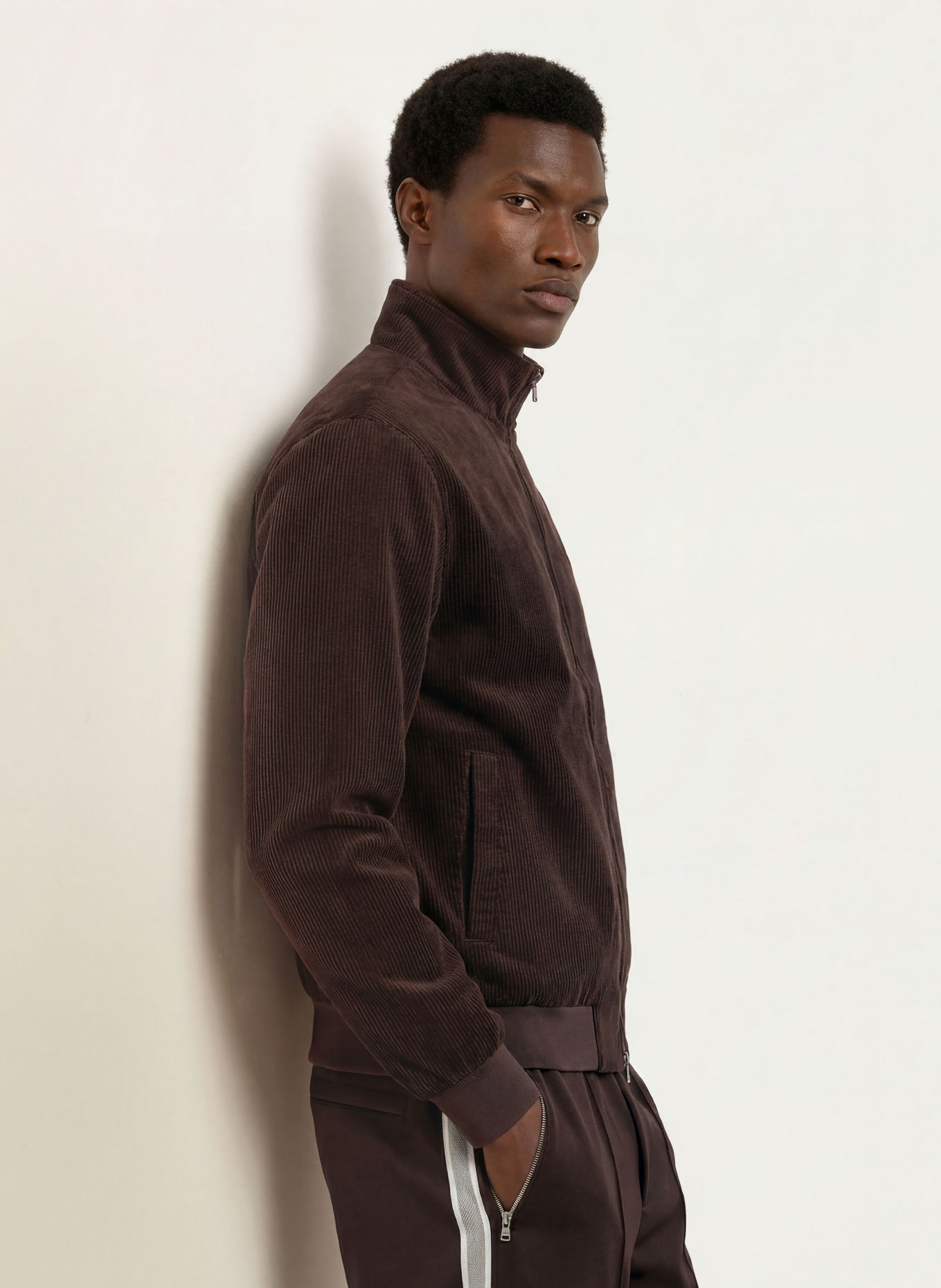 FRED PERRY Cordblouson: DUNKELBRAUN
