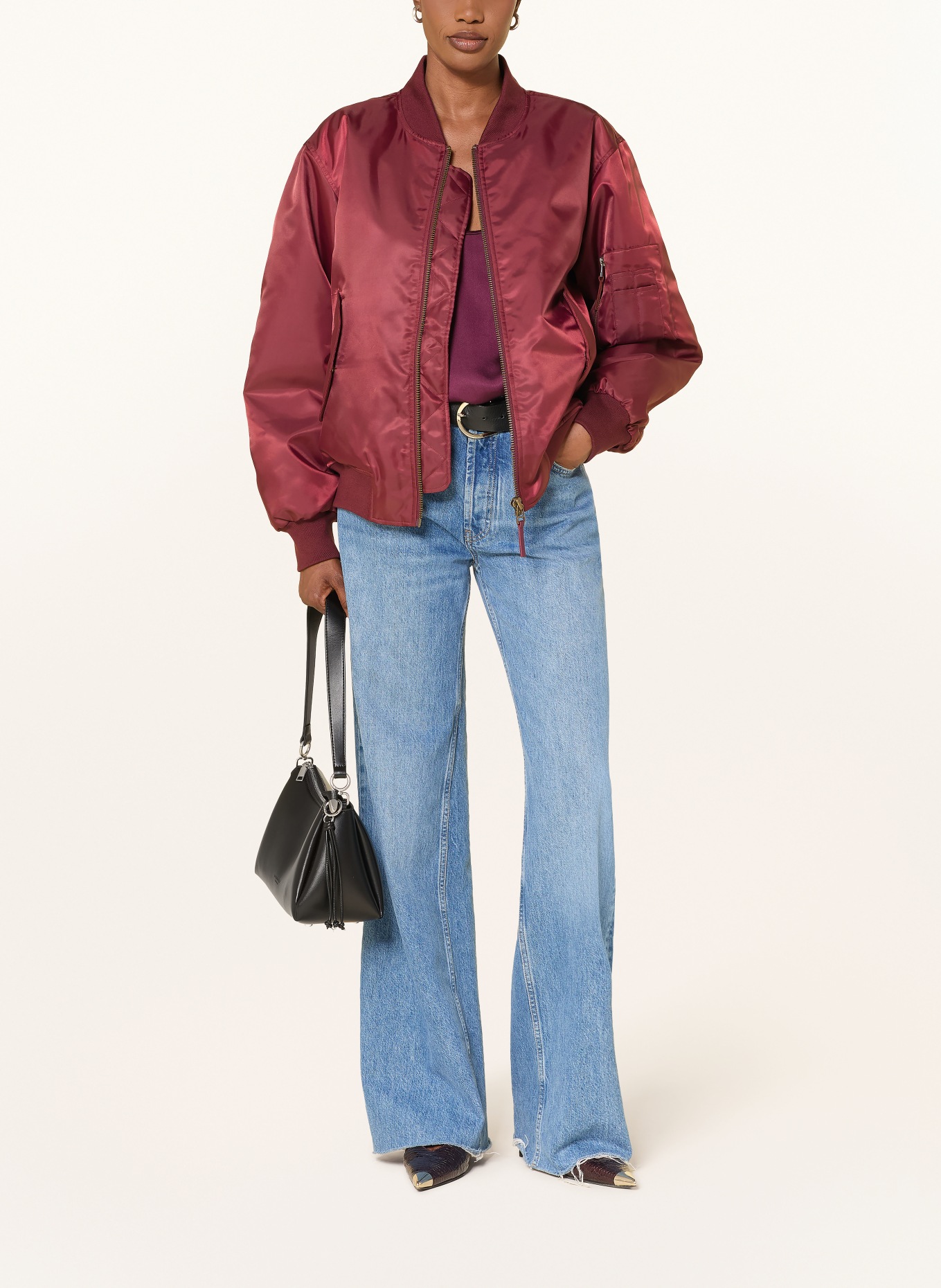 ANINE BING Satinblouson LEON: ALTROSA