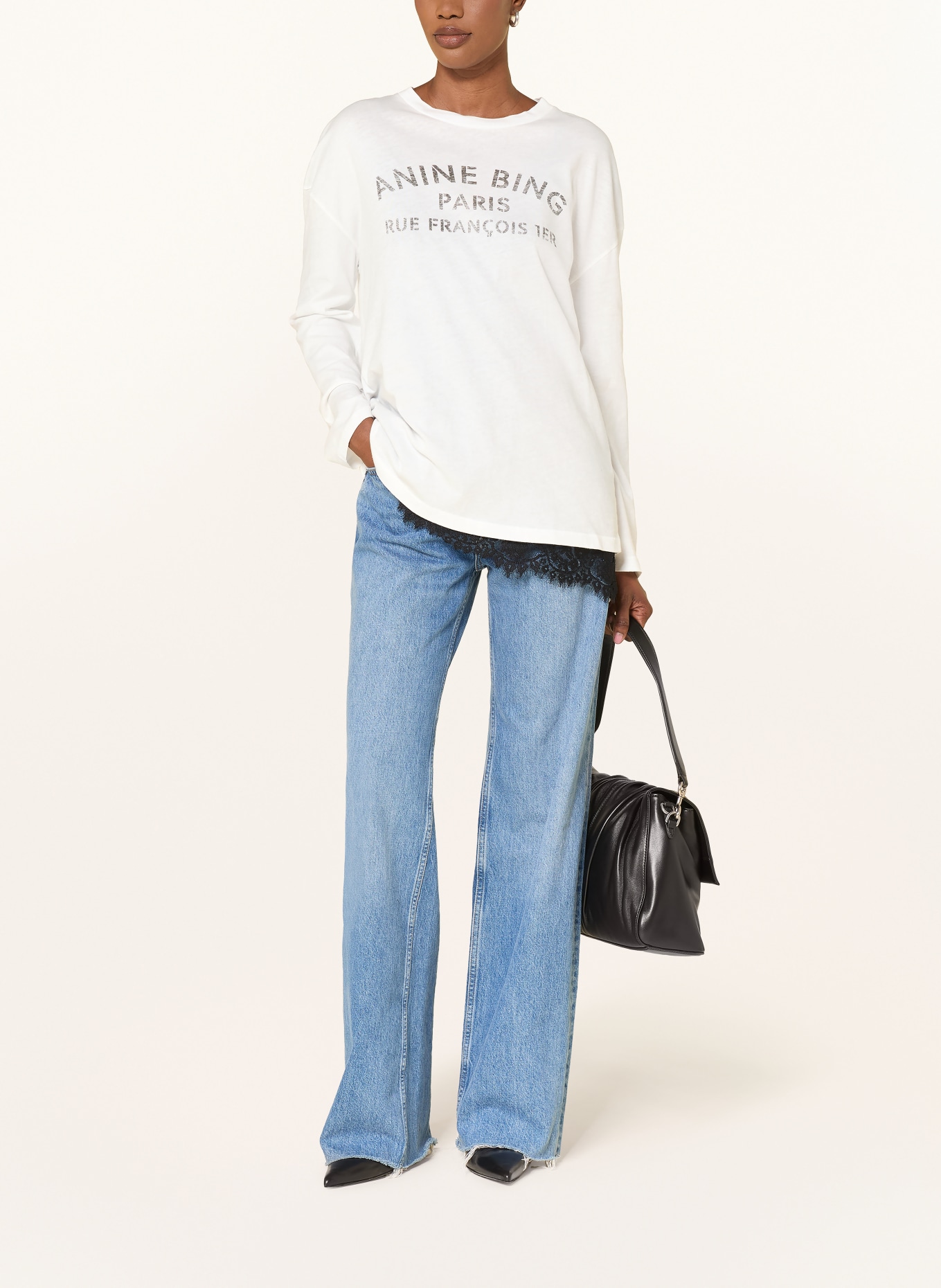 ANINE BING Longsleeve IVAN: WEISS