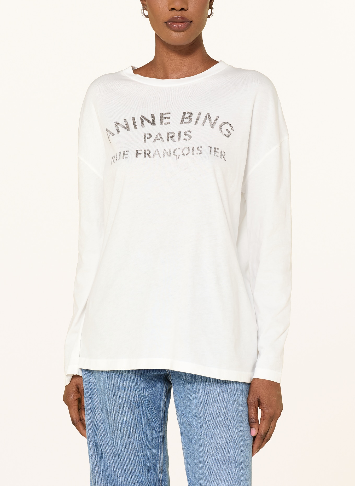 ANINE BING Longsleeve IVAN: WEISS