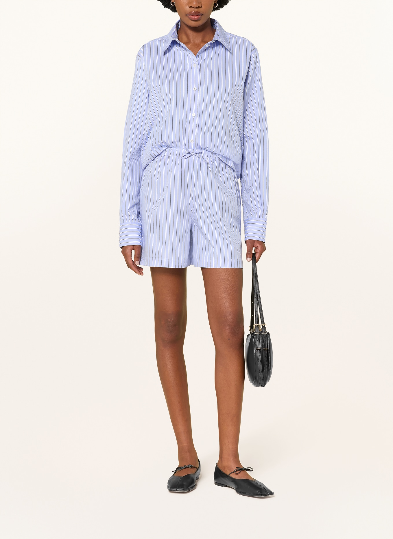 ANINE BING RAMY Shorts: LIGHT BLUE / DARK BLUE / WHITE