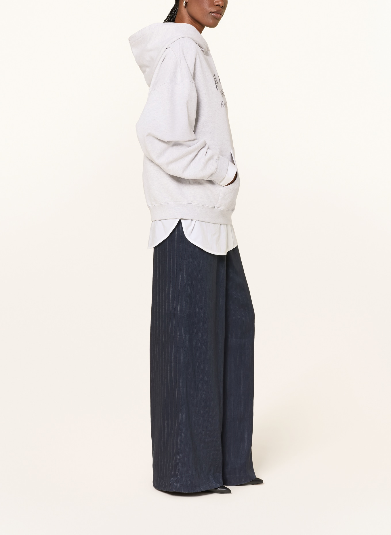 ANINE BING HARVEY Hoodie: LIGHT GRAY