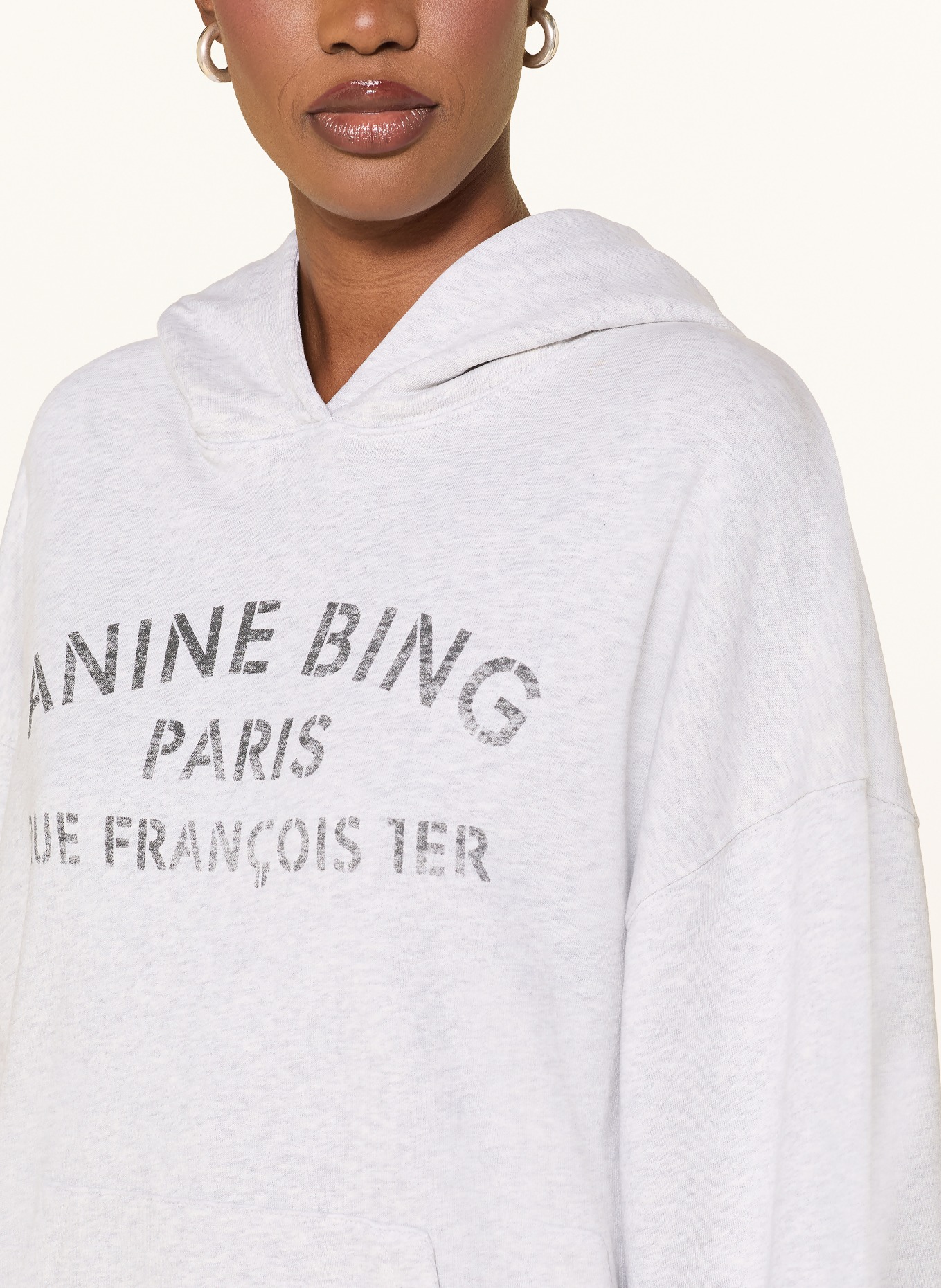 ANINE BING HARVEY Hoodie: LIGHT GRAY