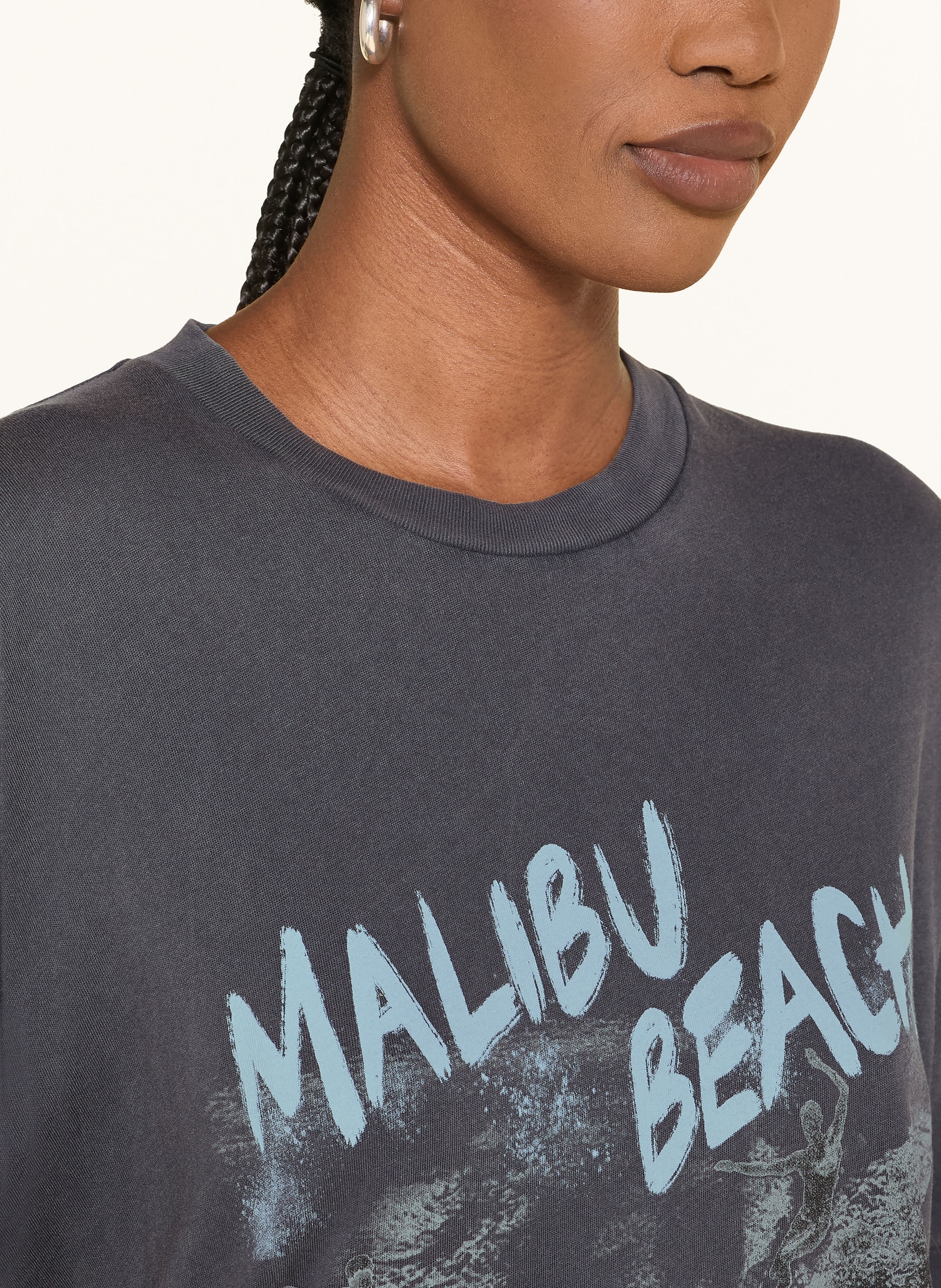 ANINE BING T-Shirt CADE: DUNKELGRAU