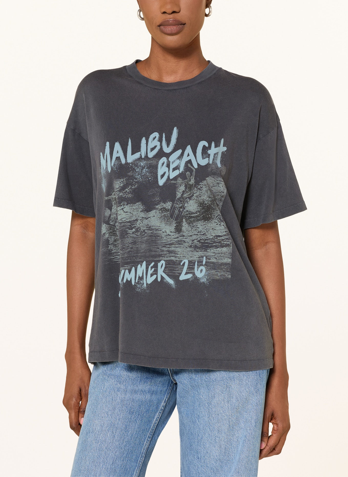 ANINE BING T-Shirt CADE: DUNKELGRAU