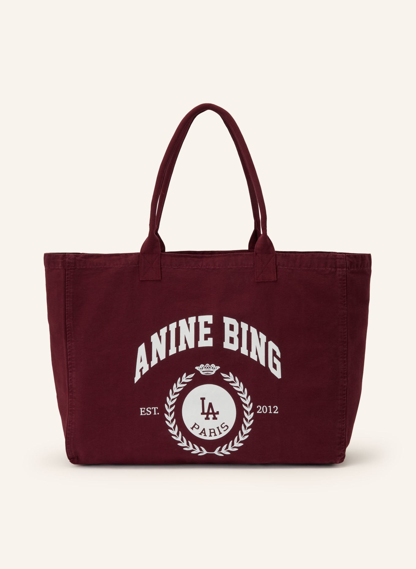 ANINE BING Shopper: DUNKELROT / WEISS
