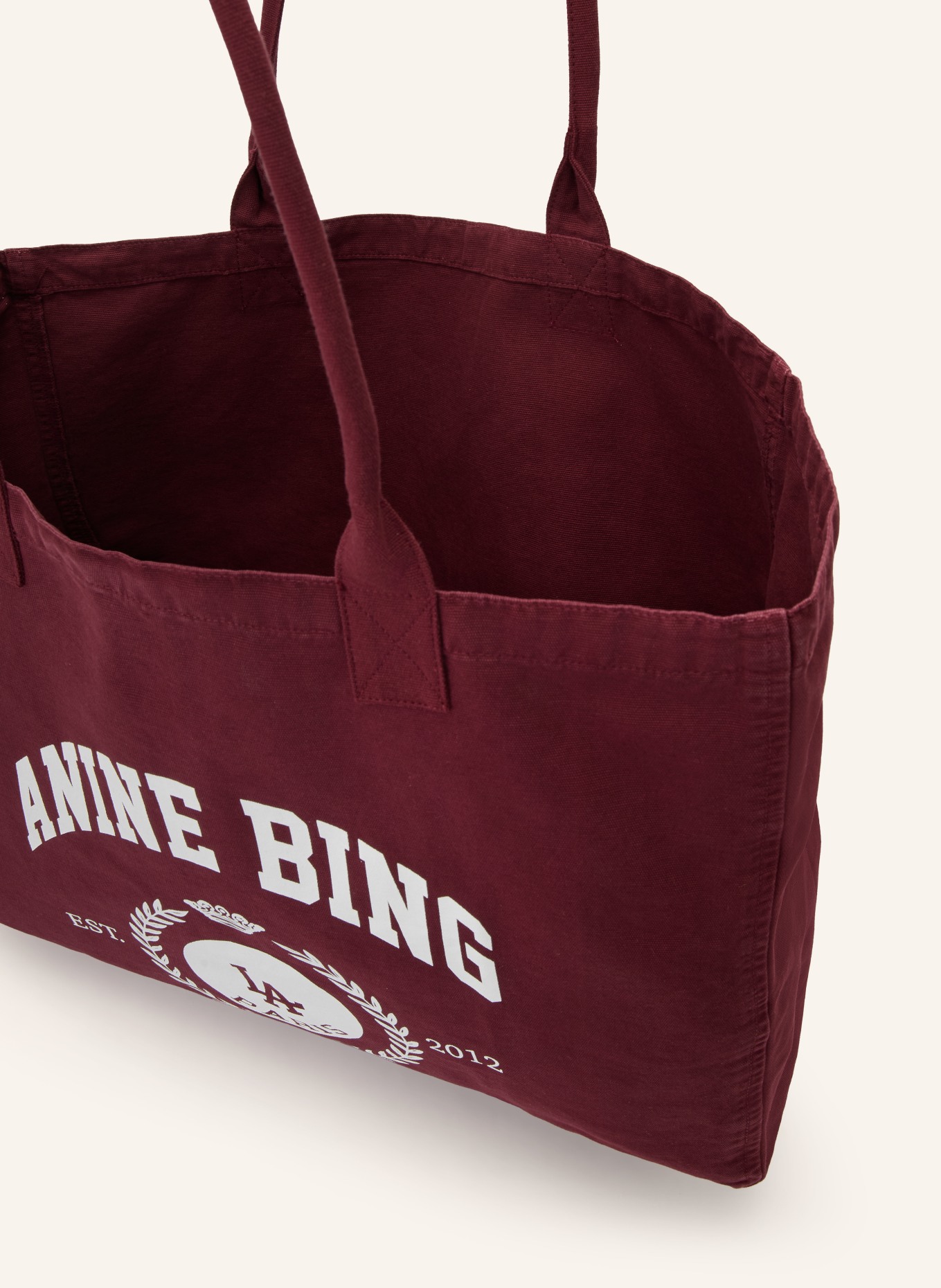 ANINE BING Shopper: DUNKELROT / WEISS