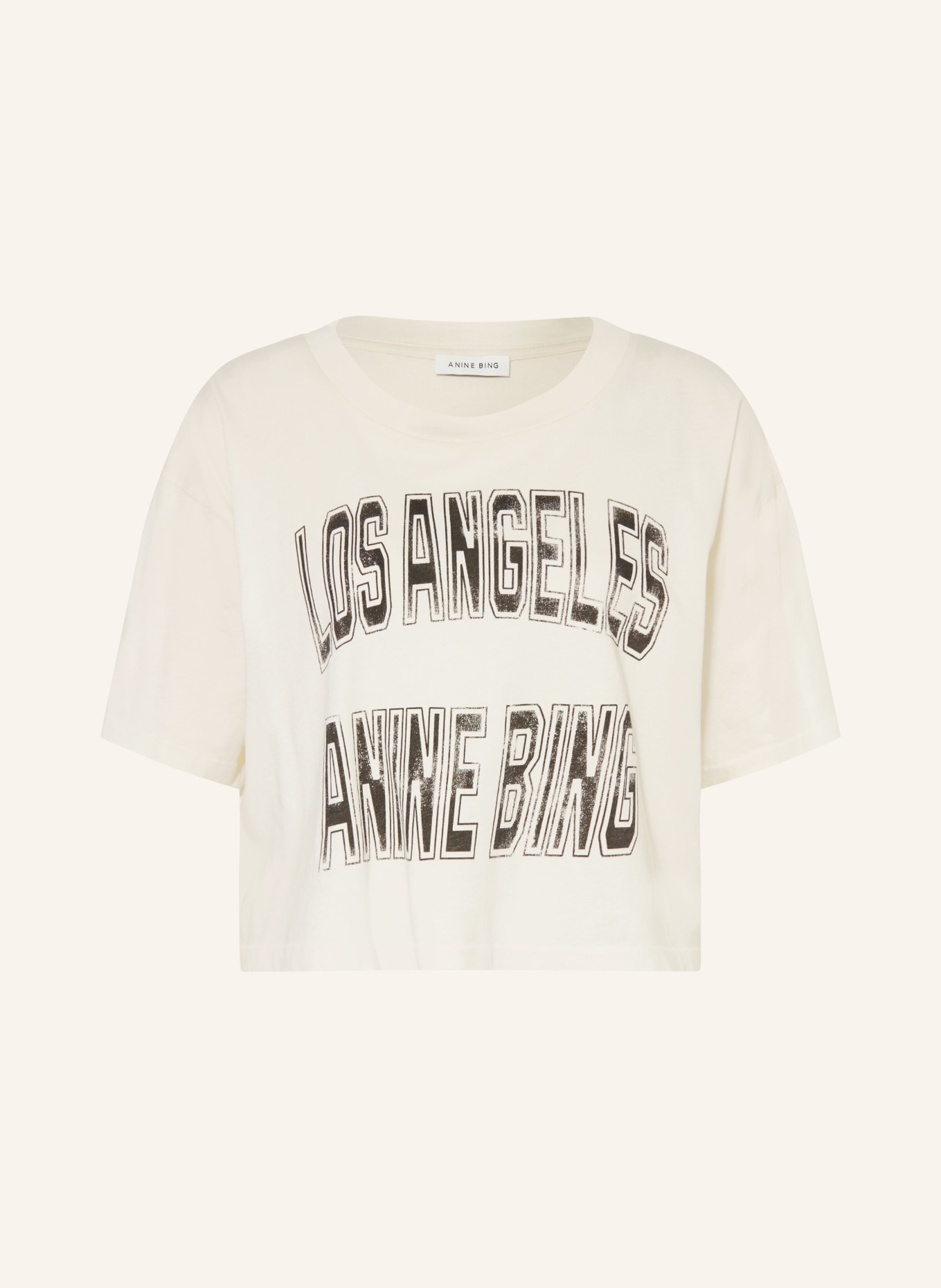 ANINE BING T-Shirt JOHNNY: ECRU