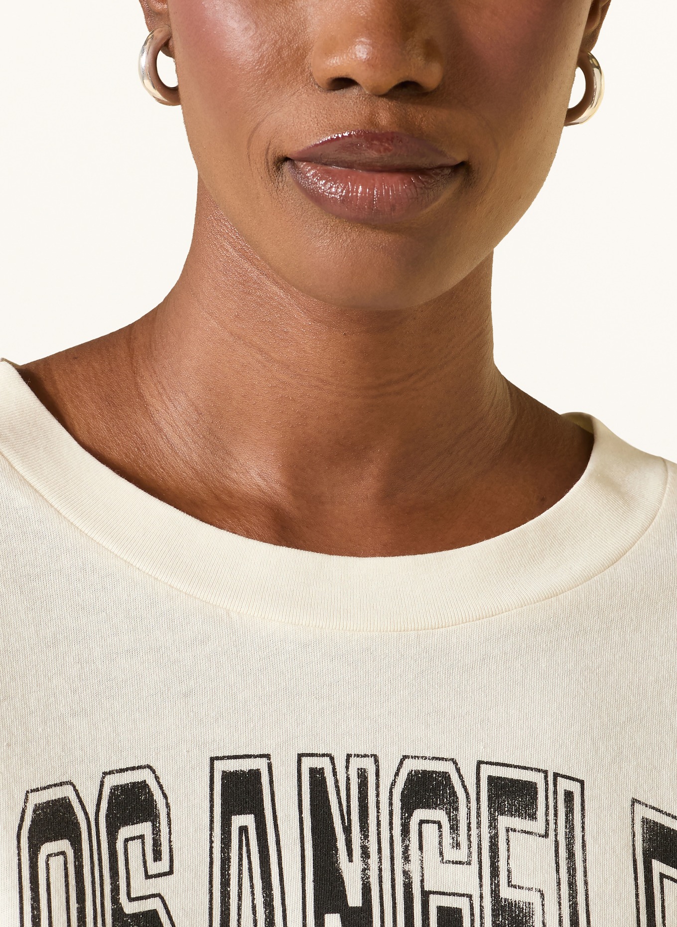 ANINE BING T-Shirt JOHNNY: ECRU